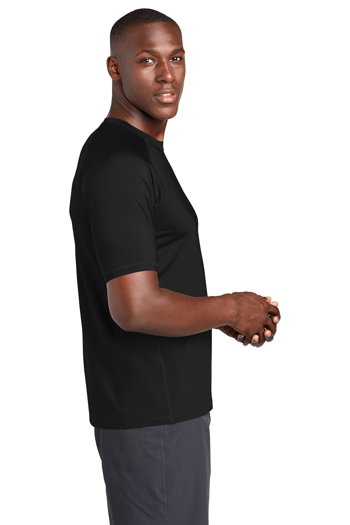 Sport-Tek Rashguard Branded Tee's, Black [Stratolaunch]
