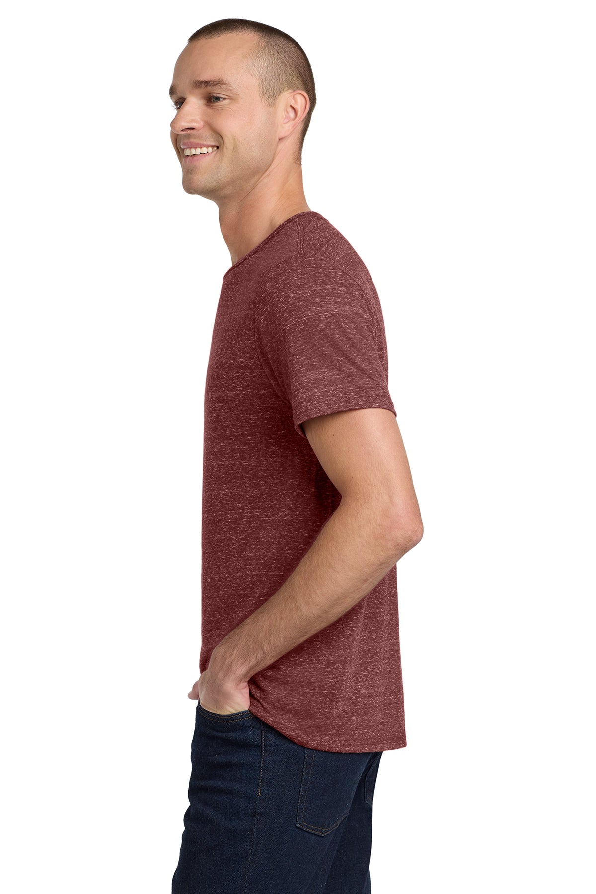 Jerzees Snow Heather Jersey T-Shirt 88M Maroon