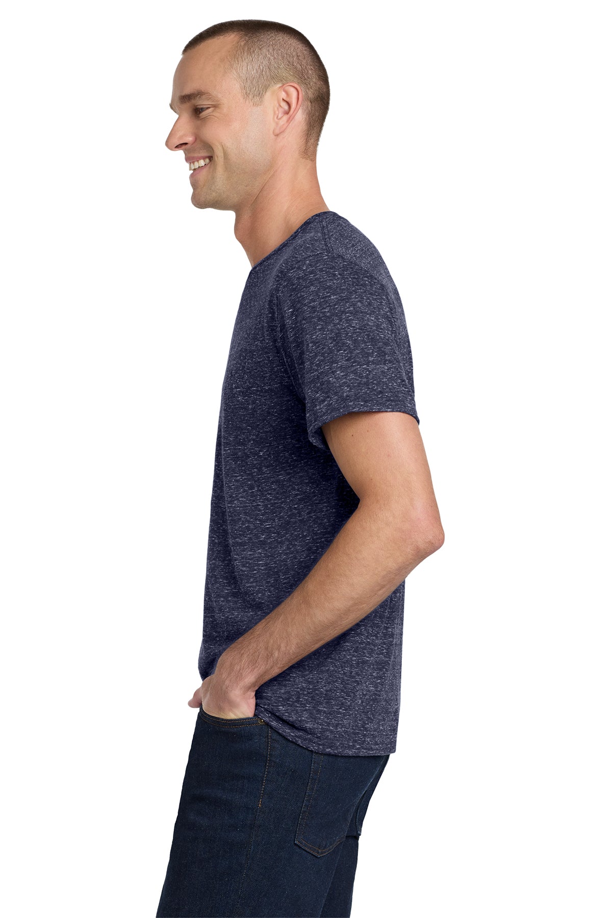 Jerzees Snow Heather Jersey T-Shirt 88M Navy