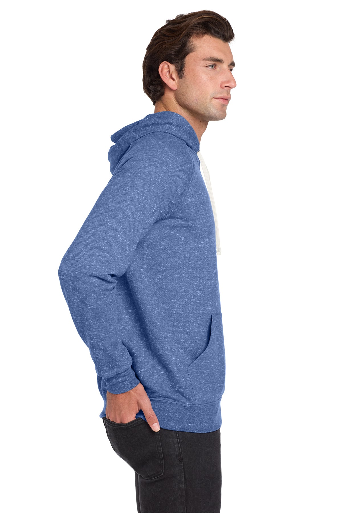 Jerzees Snow Heather French Terry Raglan Hoodie 90M Royal
