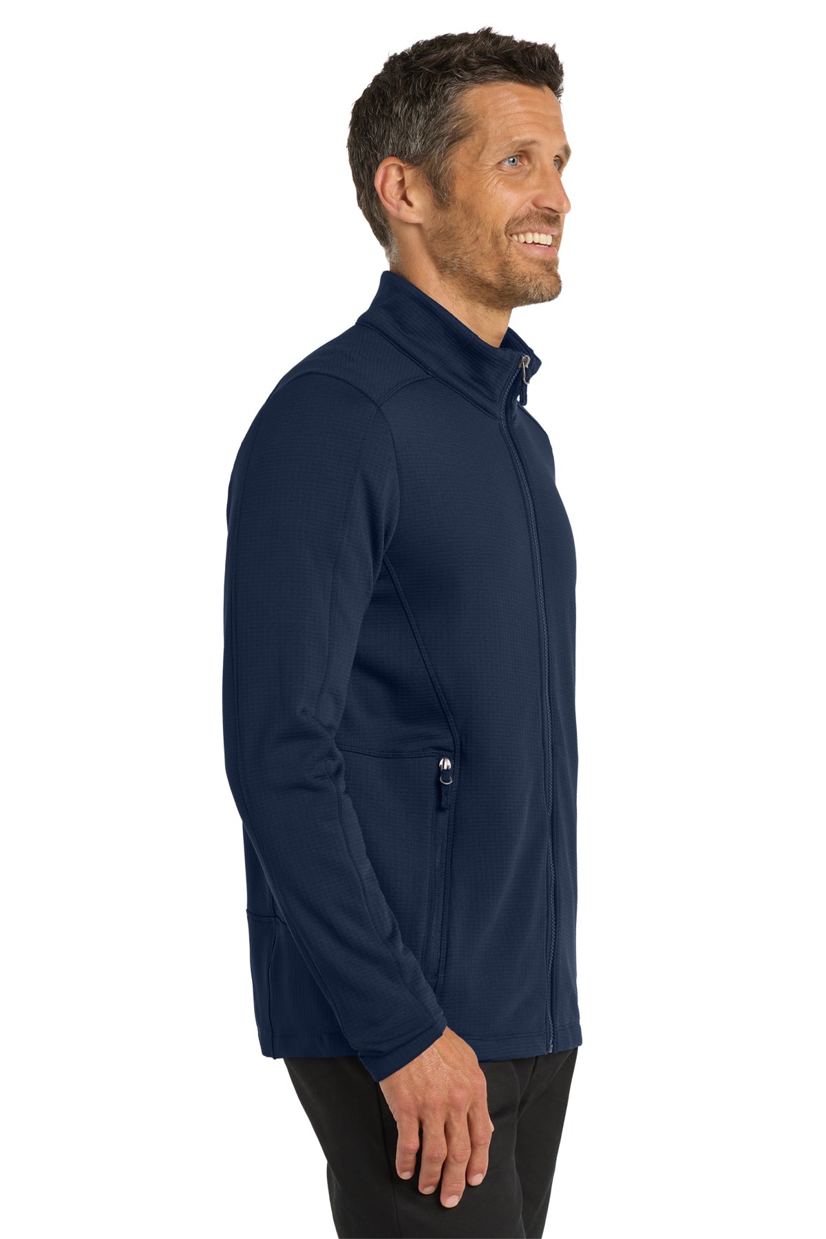 Port Authority Grid Fleece Custom Jackets, River Blue Navy