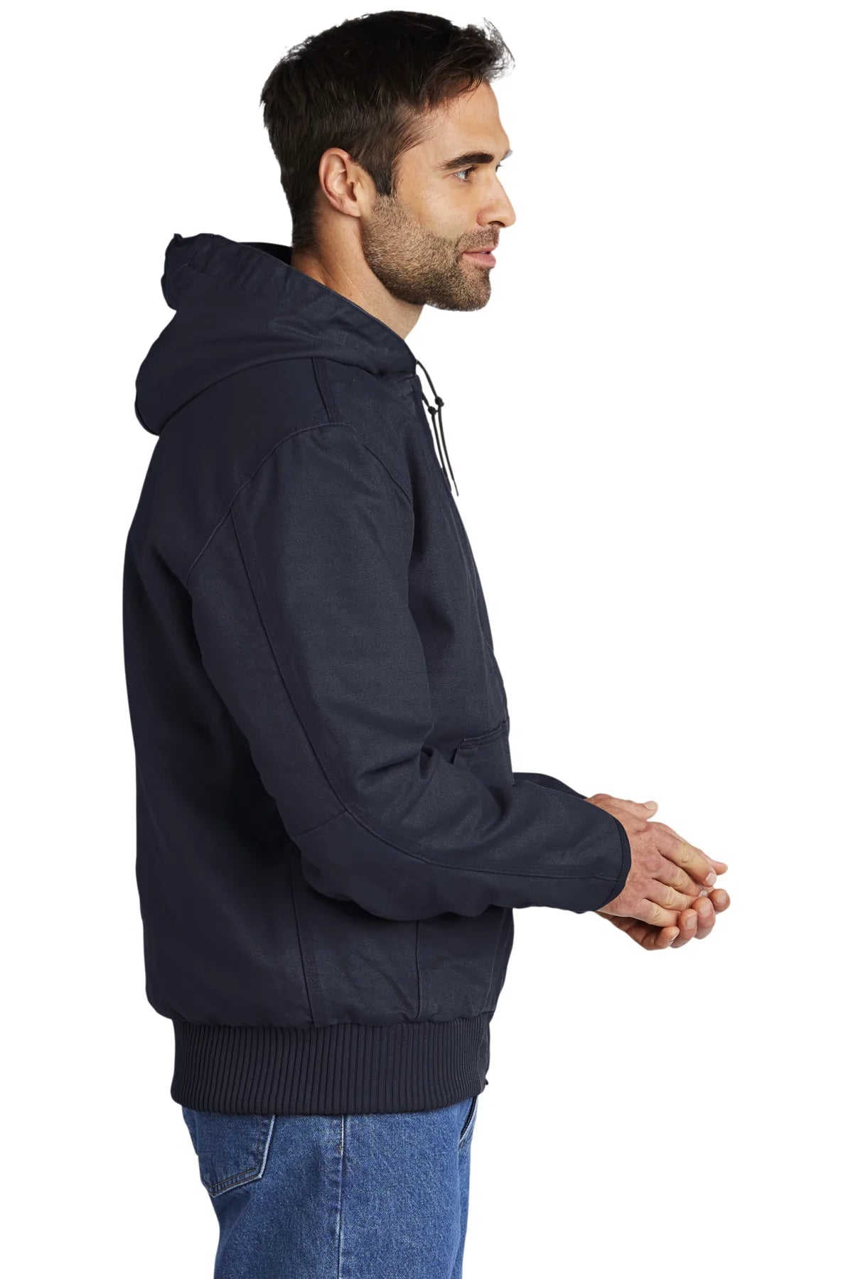 Carhartt Washed Duck Custom Jackets, Navy [Executive Construction]