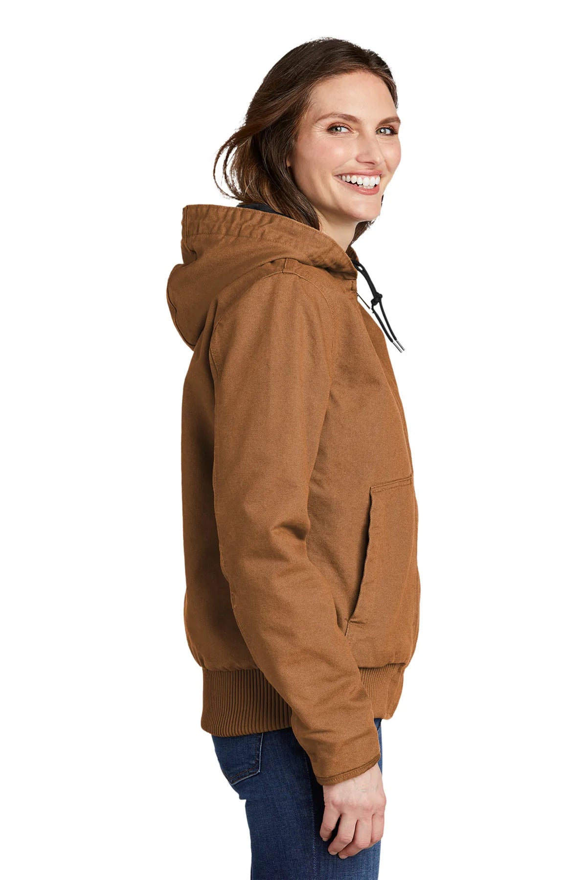Carhartt Womens Washed Duck Custom Jackets, Carhartt Brown [Glazing Solutions]