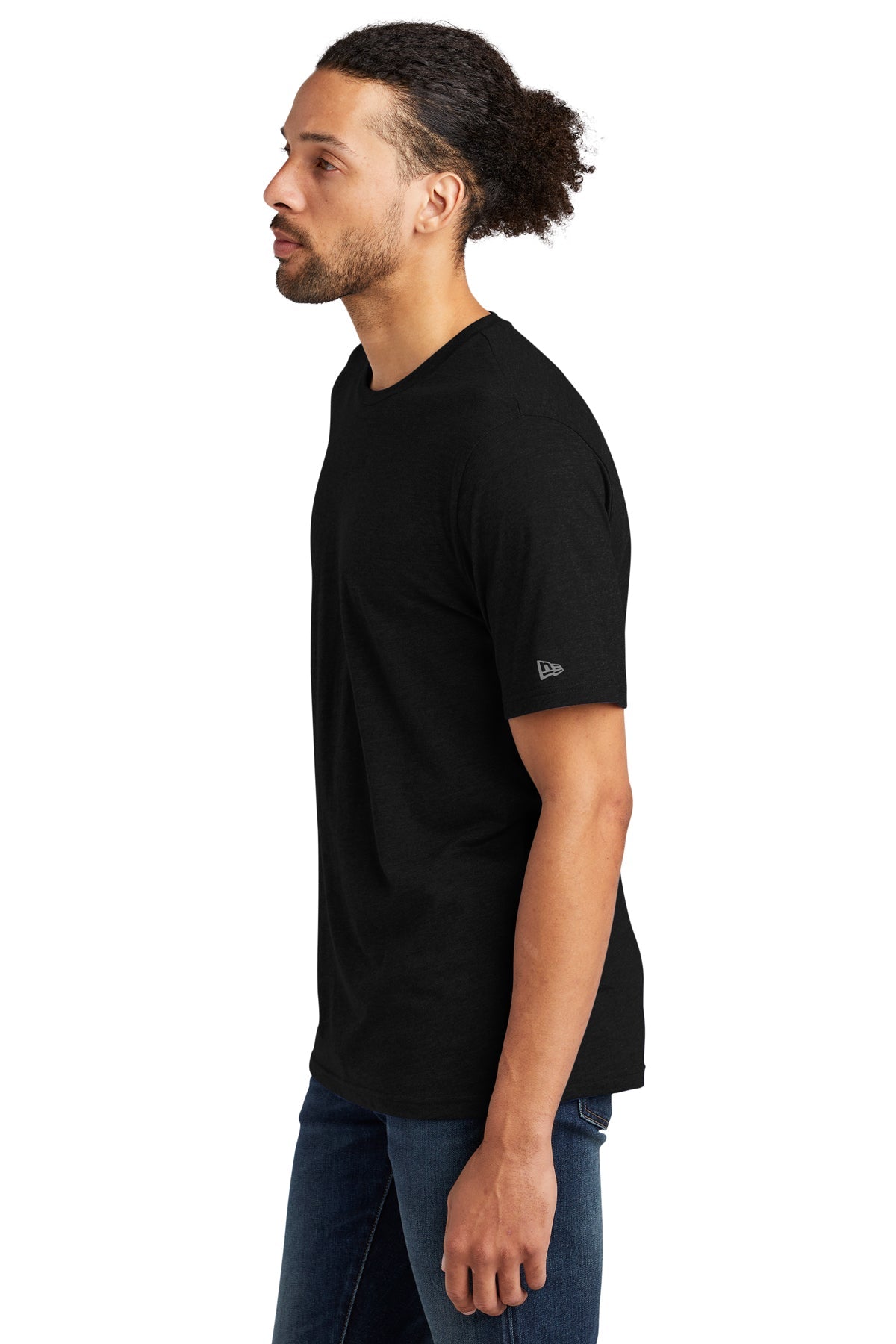 New Era Tri-Blend Custom Printed Tee's, Black Solid [Stratolaunch]