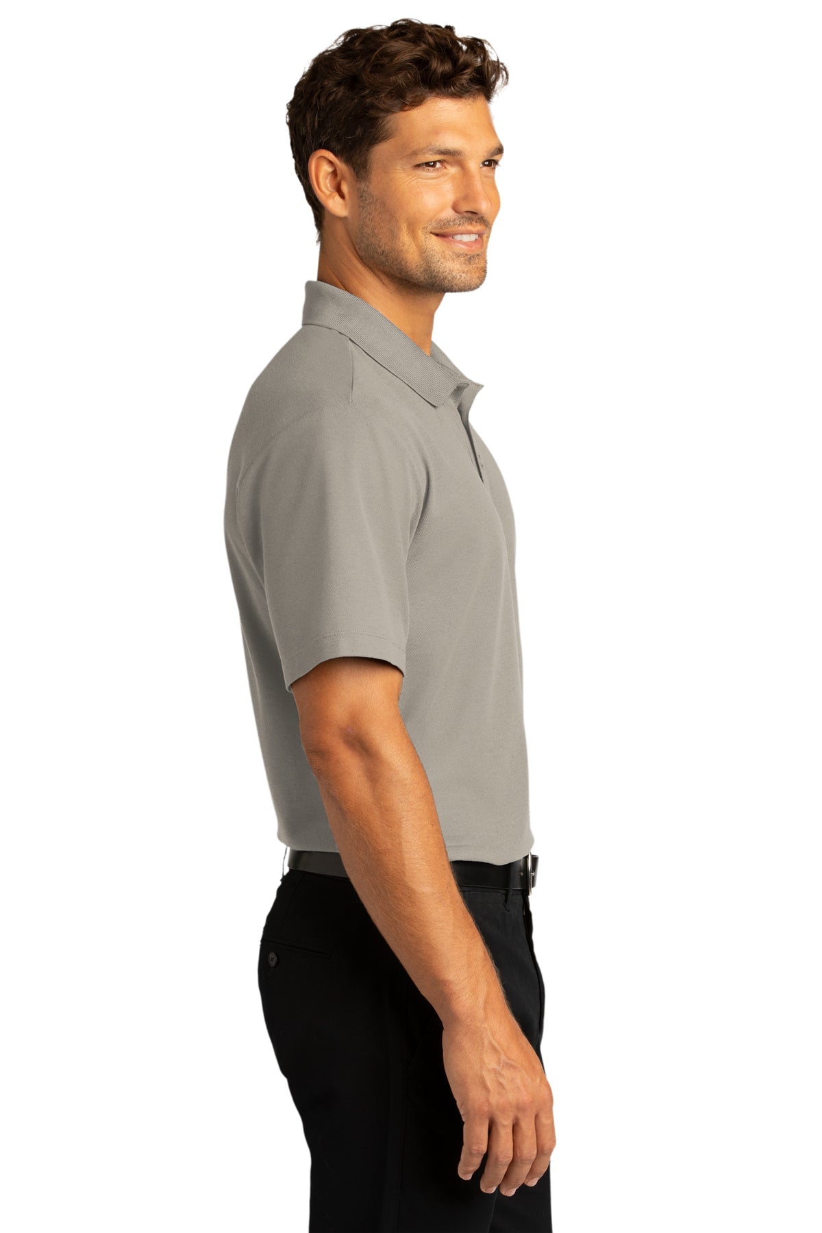 Port Authority SuperPro React Custom Polos, Gusty Grey