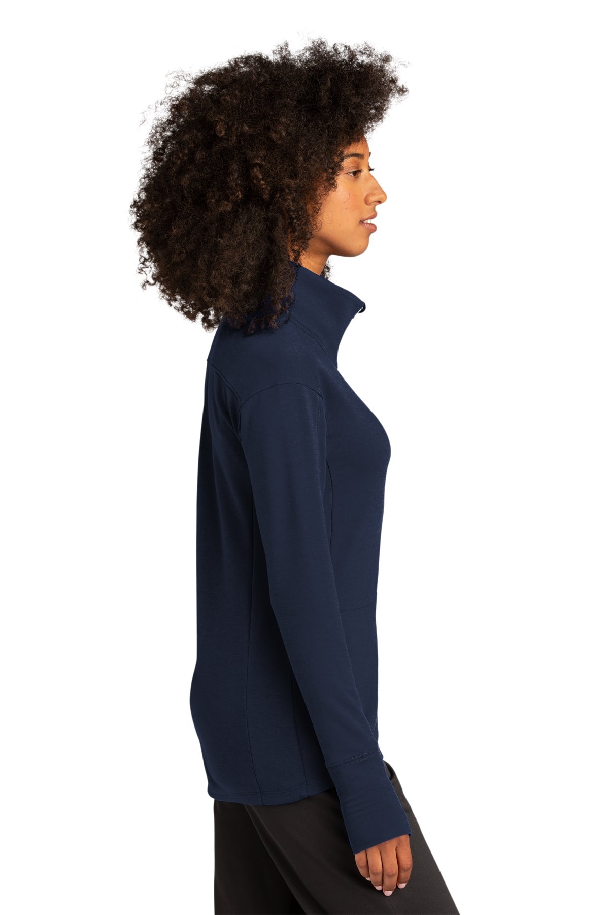 Sport-Tek Women's Custom Sport-Wick Flex Fleece Full-Zips, True Navy