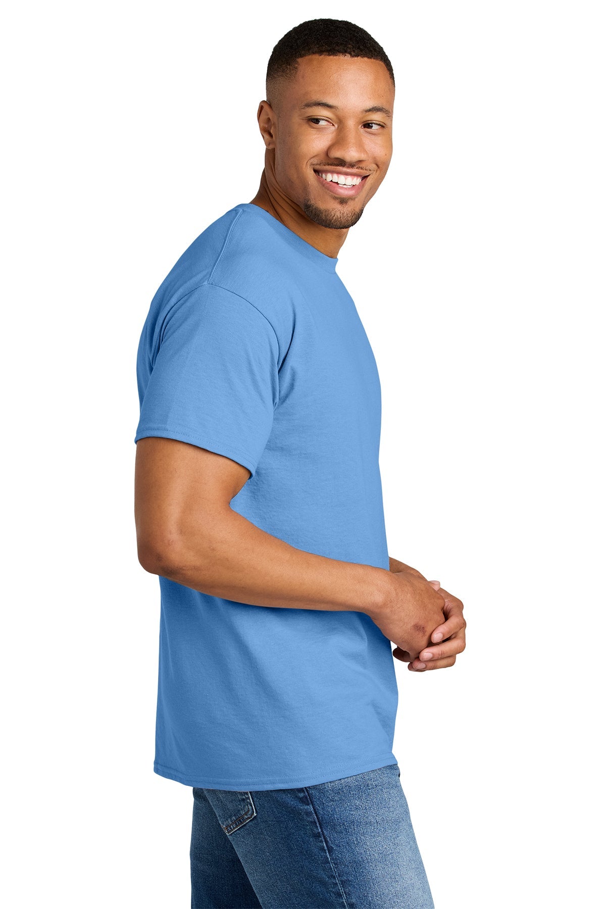 gildan dryblend cotton poly t shirt 8000 carolina blue