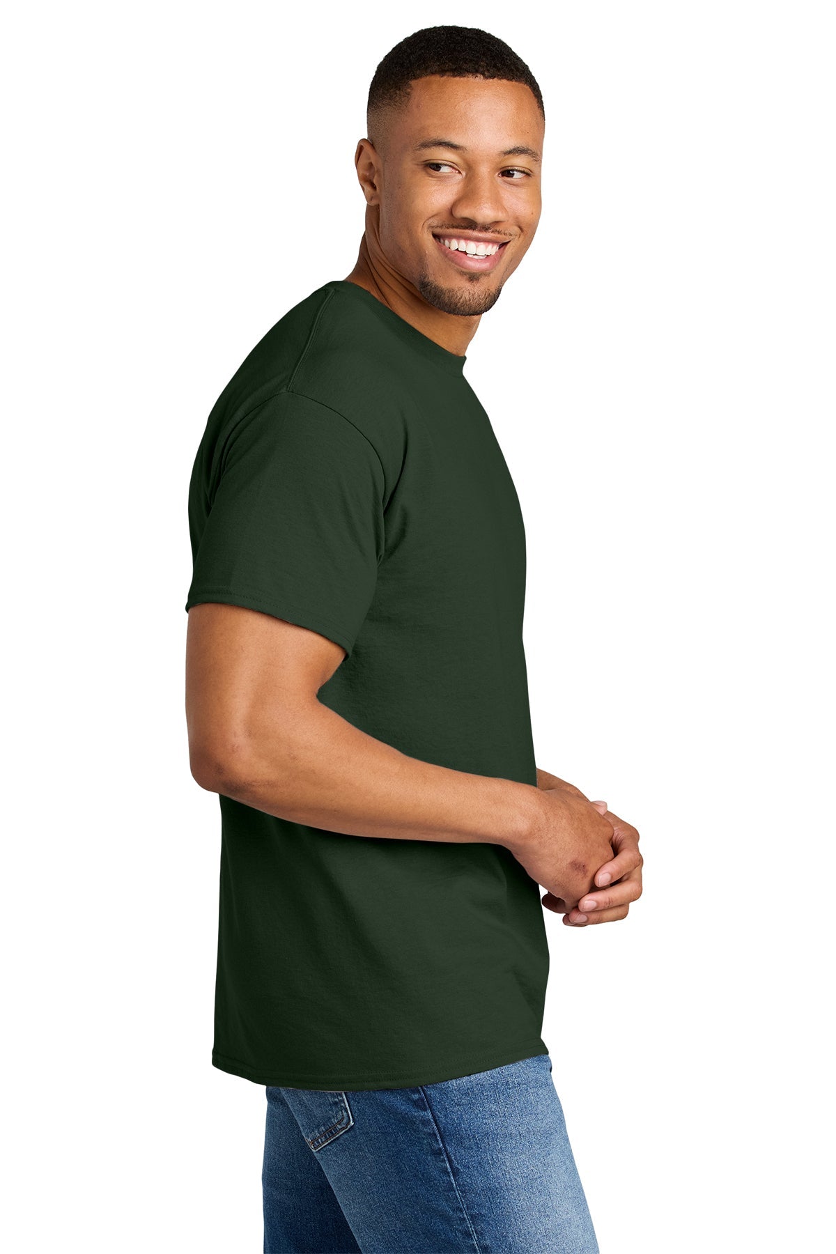 gildan dryblend cotton poly t shirt 8000 forest