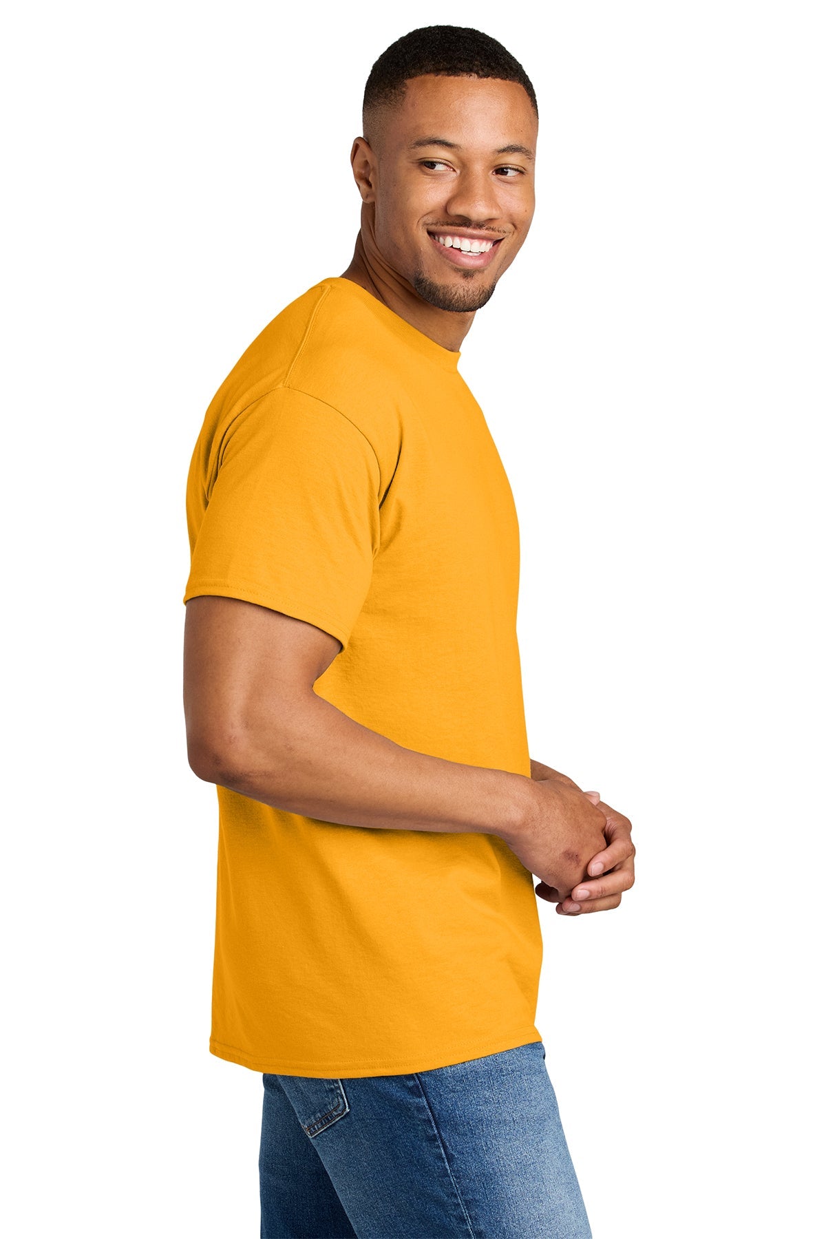 gildan dryblend cotton poly t shirt 8000 gold