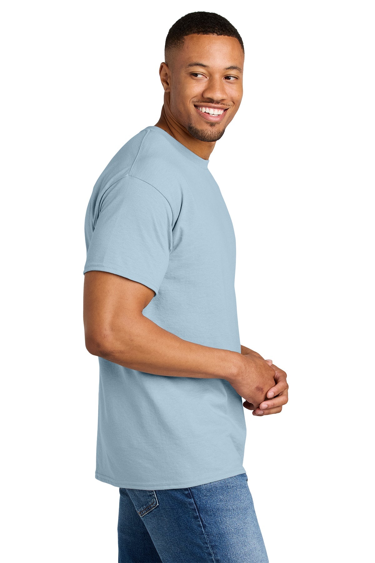 Gildan Dryblend Cotton Poly T Shirt Light Blue [Benjamin and Company]