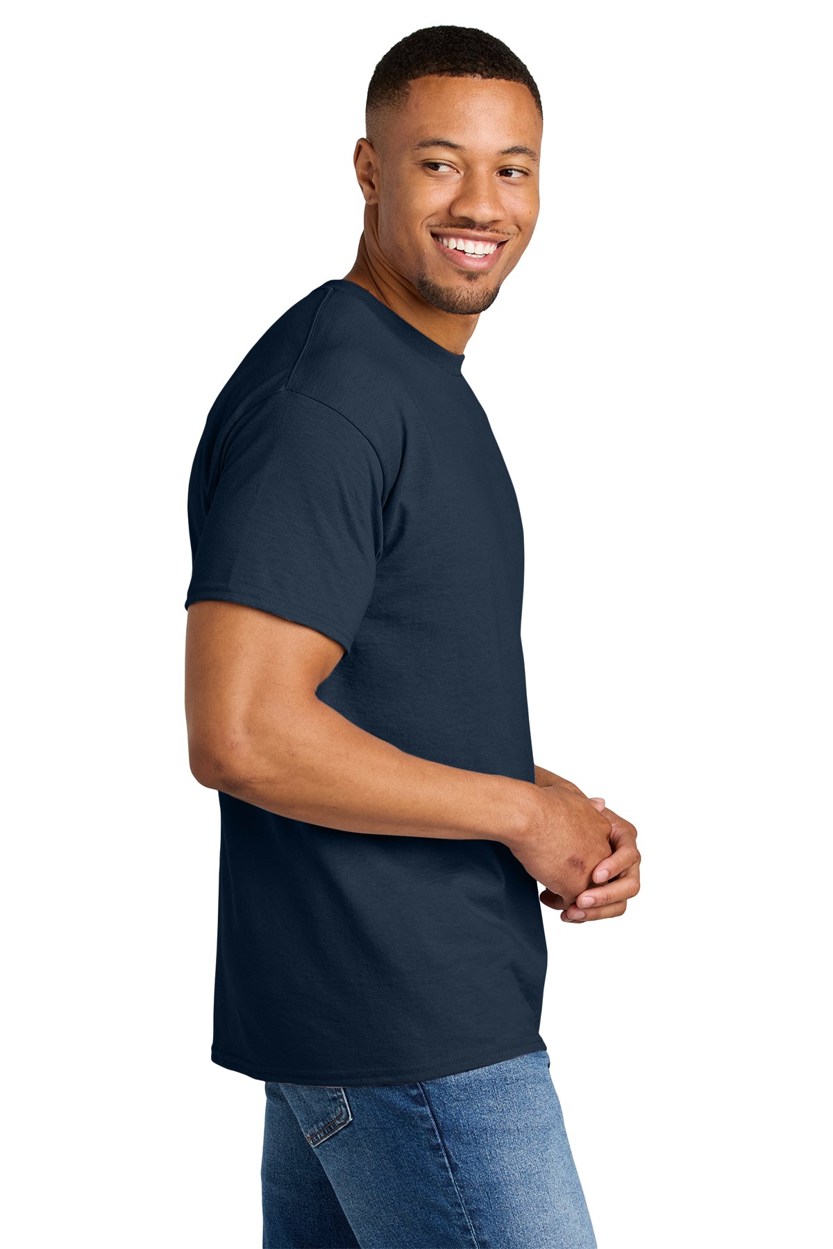 Gildan Dryblend Cotton Poly T Shirt Navy [Iowa Aluminum]
