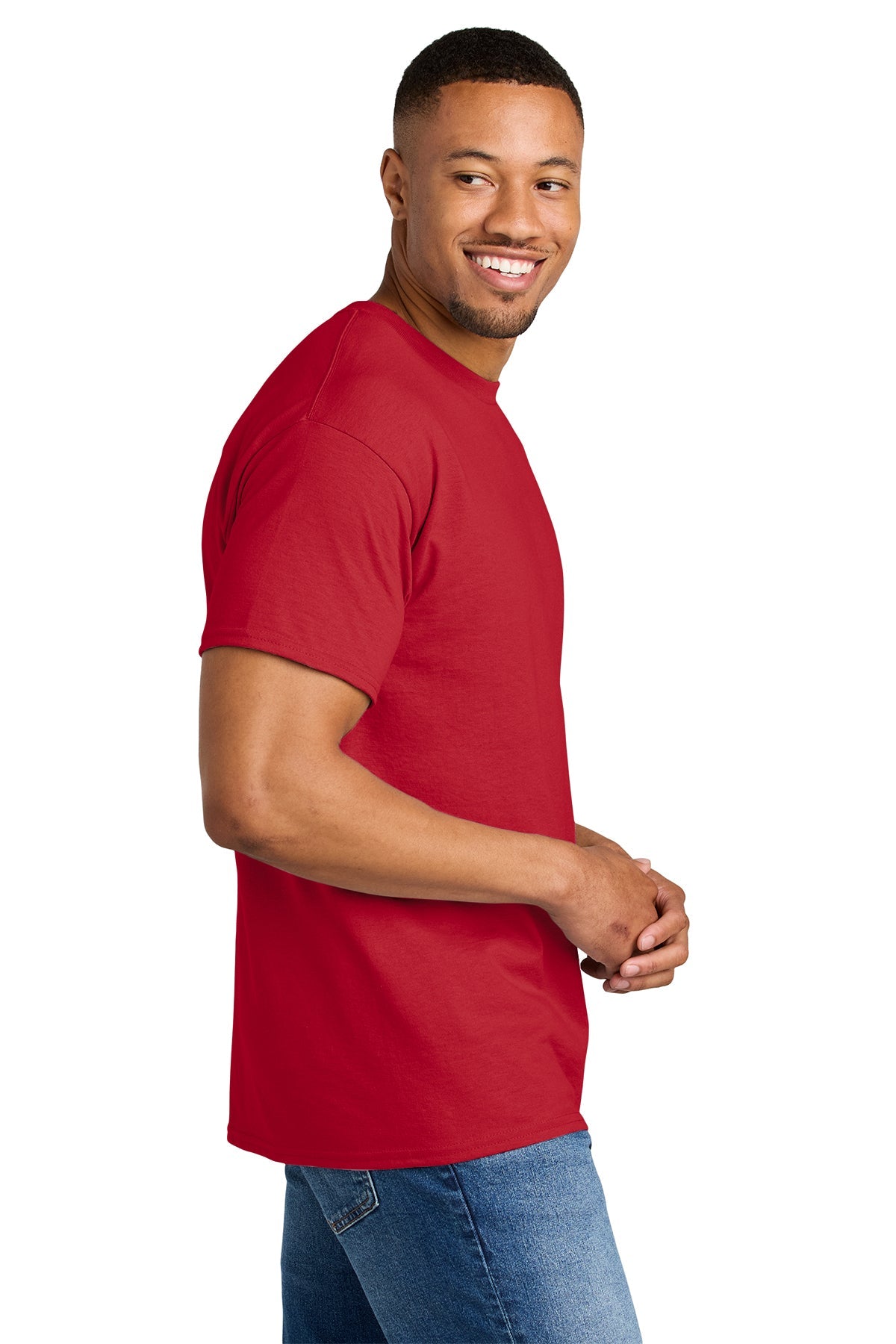 gildan dryblend cotton poly t shirt 8000 red
