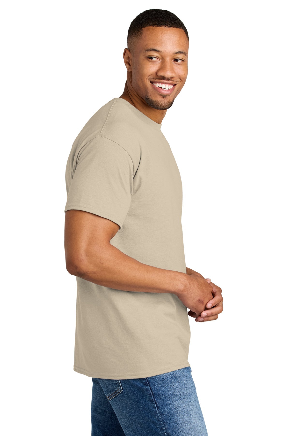 gildan dryblend cotton poly t shirt 8000 sand