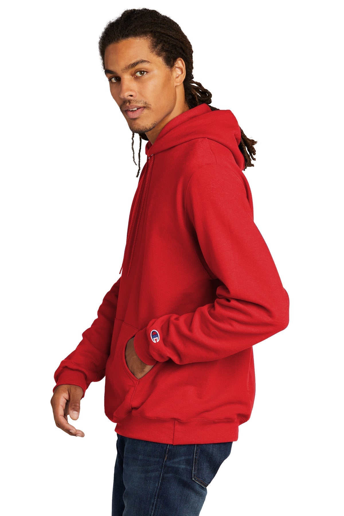 Champion Eco Fleece Pullover Hoodie, Scarlet [Fire Solutions]