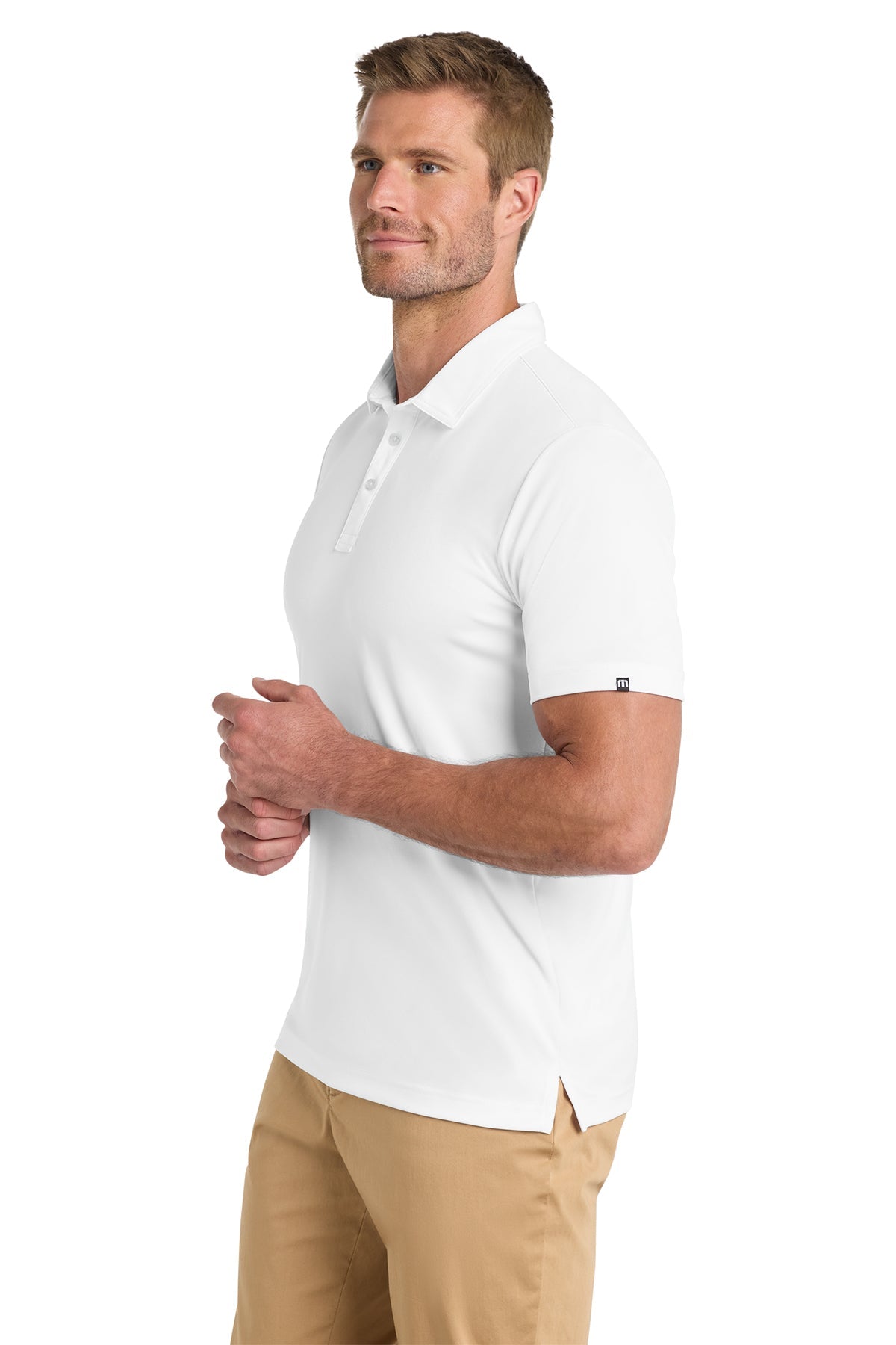 TravisMathew Coto Performance Custom Polos, White