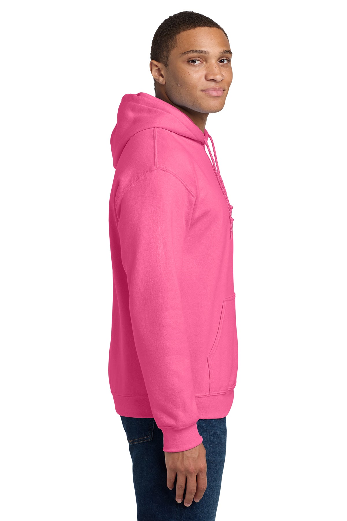 Gildan Heavy Blend Hooded Sweatshirt Safety Pink