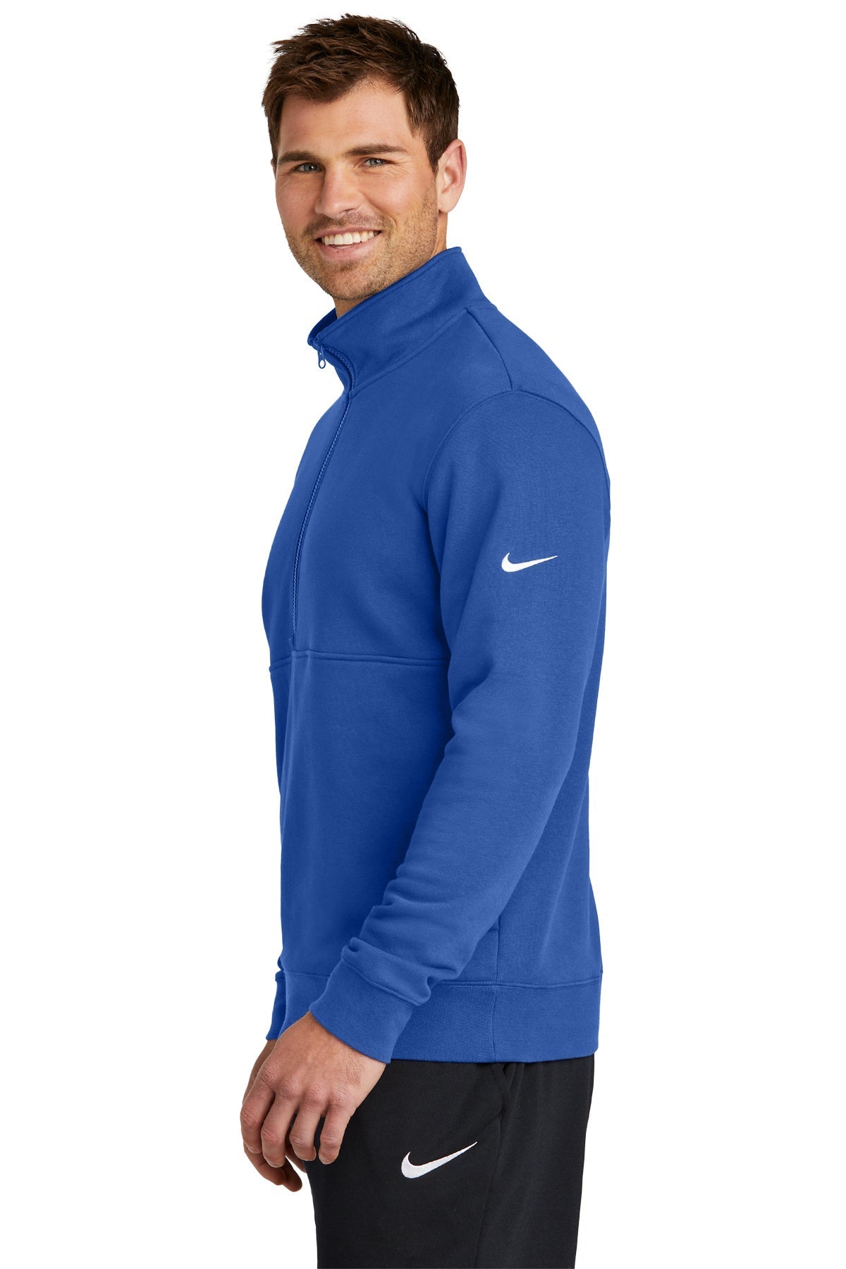 Nike Club Fleece Custom Quarter-Zips, Game Royal [Vision Electric and Systems]