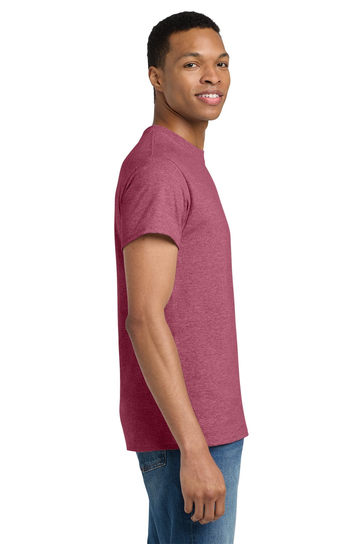 gildan ultra cotton t shirt 2000 heathered cardinal