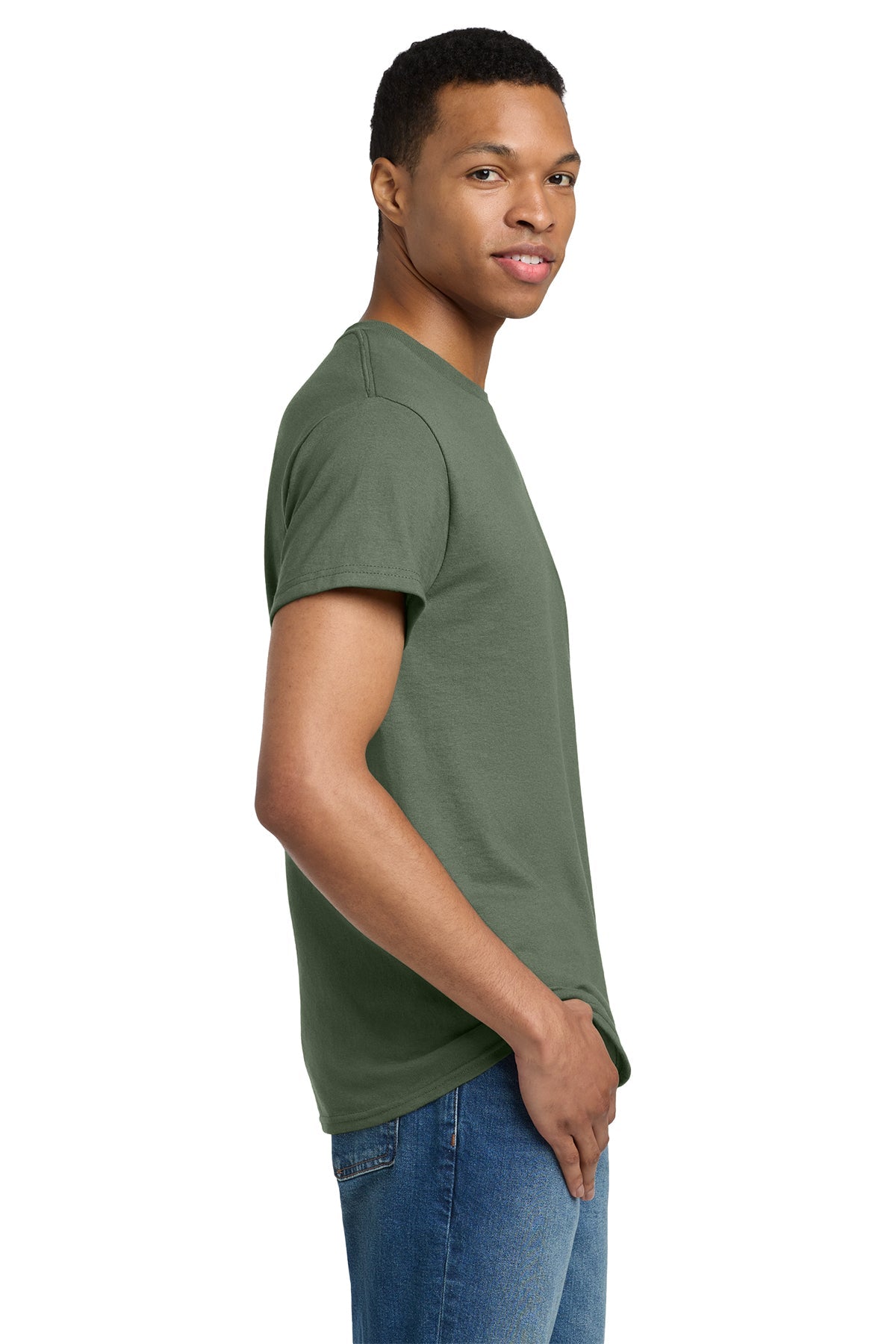 gildan ultra cotton t shirt 2000 military green