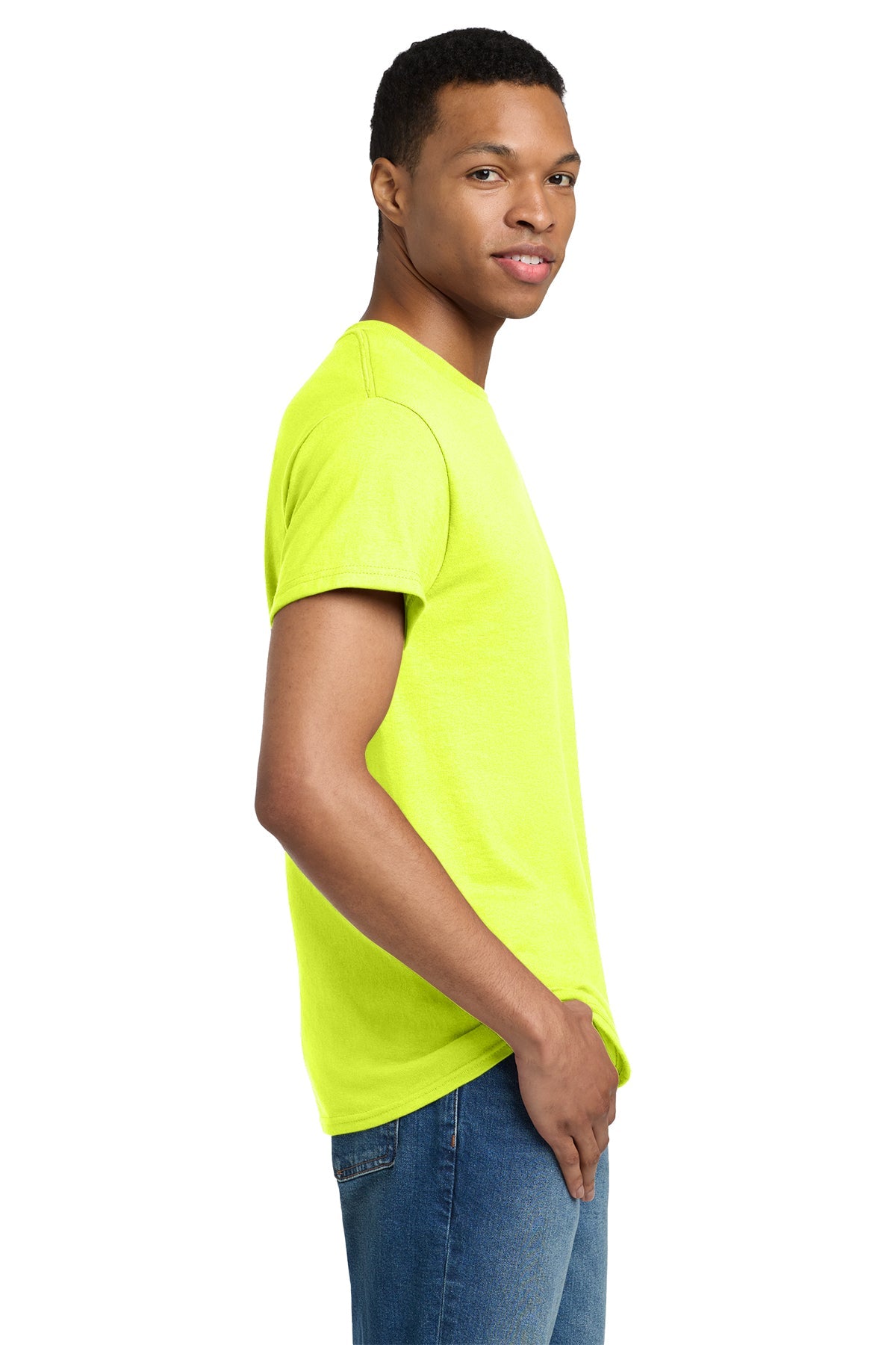 gildan ultra cotton t shirt 2000 safety green