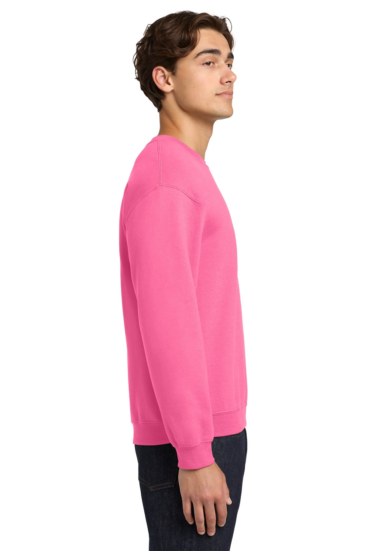 Gildan Heavy Blend Crewneck Sweatshirt Safety Pink