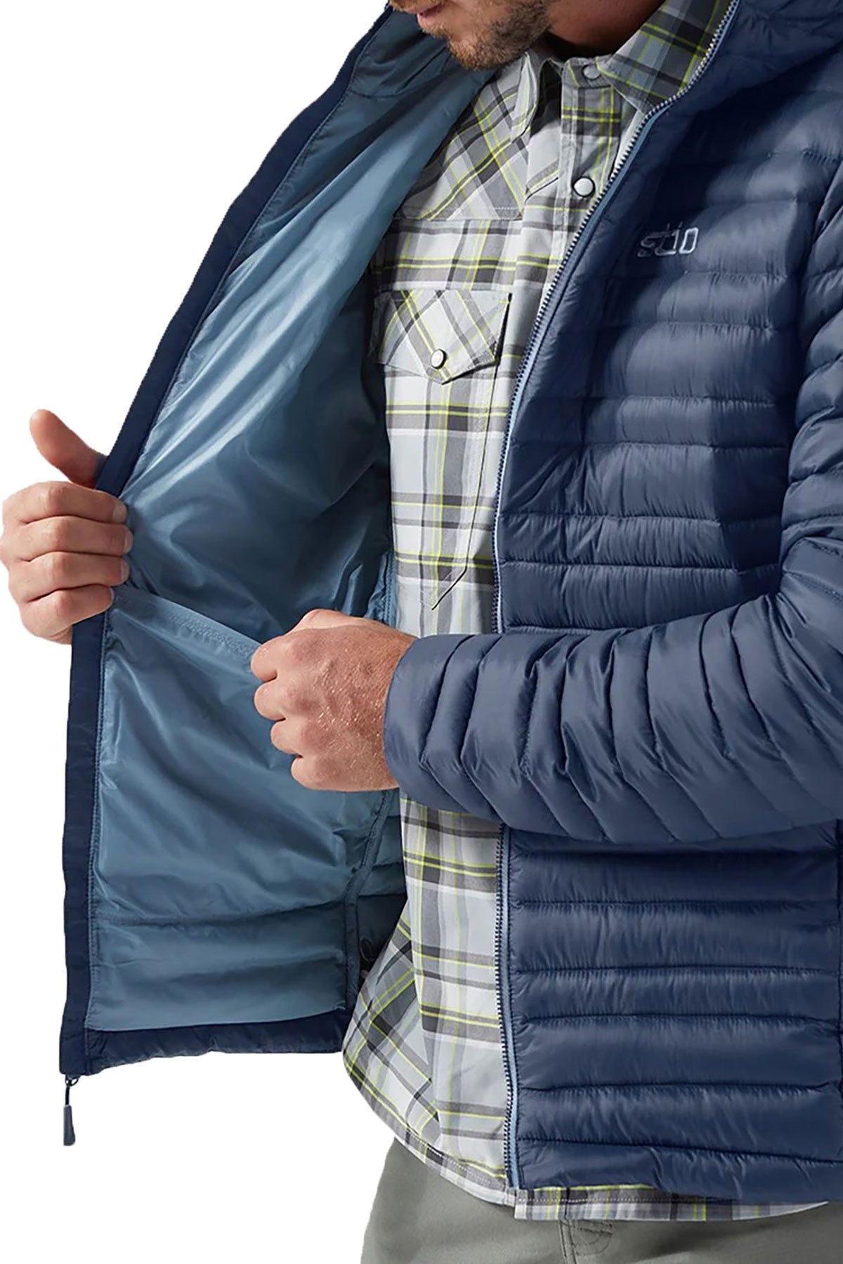 STIO Pinion Down Custom Hooded Jackets, Mountain Shadow