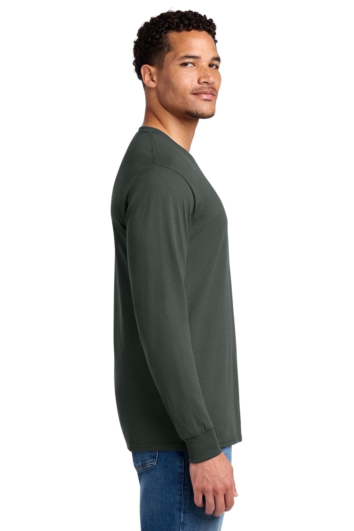 Jerzees Dri-Power 50/50 Cotton/Poly Long Sleeve T-Shirt 29LS Charcoal Grey