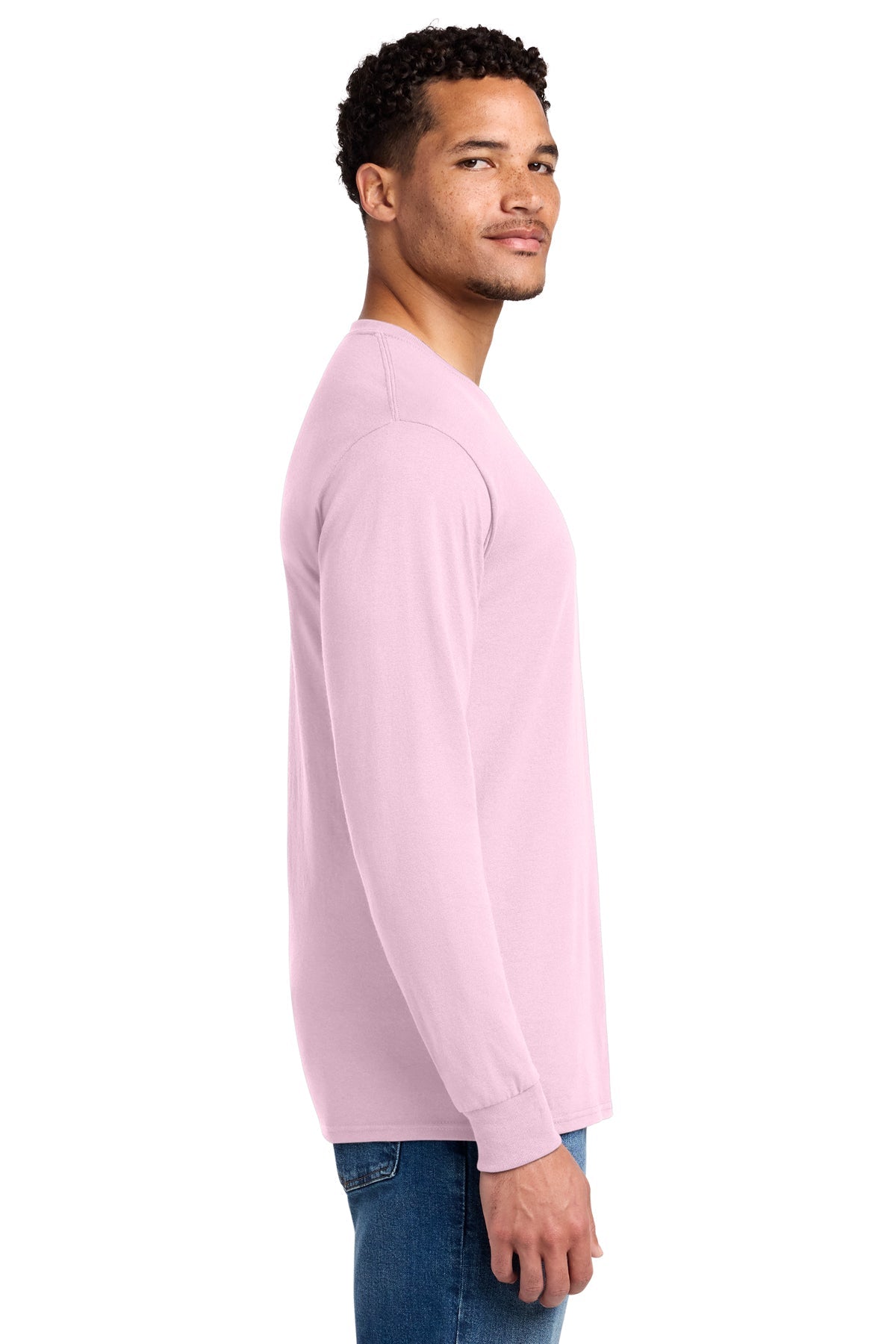 Jerzees Dri-Power 50/50 Cotton/Poly Long Sleeve T-Shirt 29LS Classic Pink