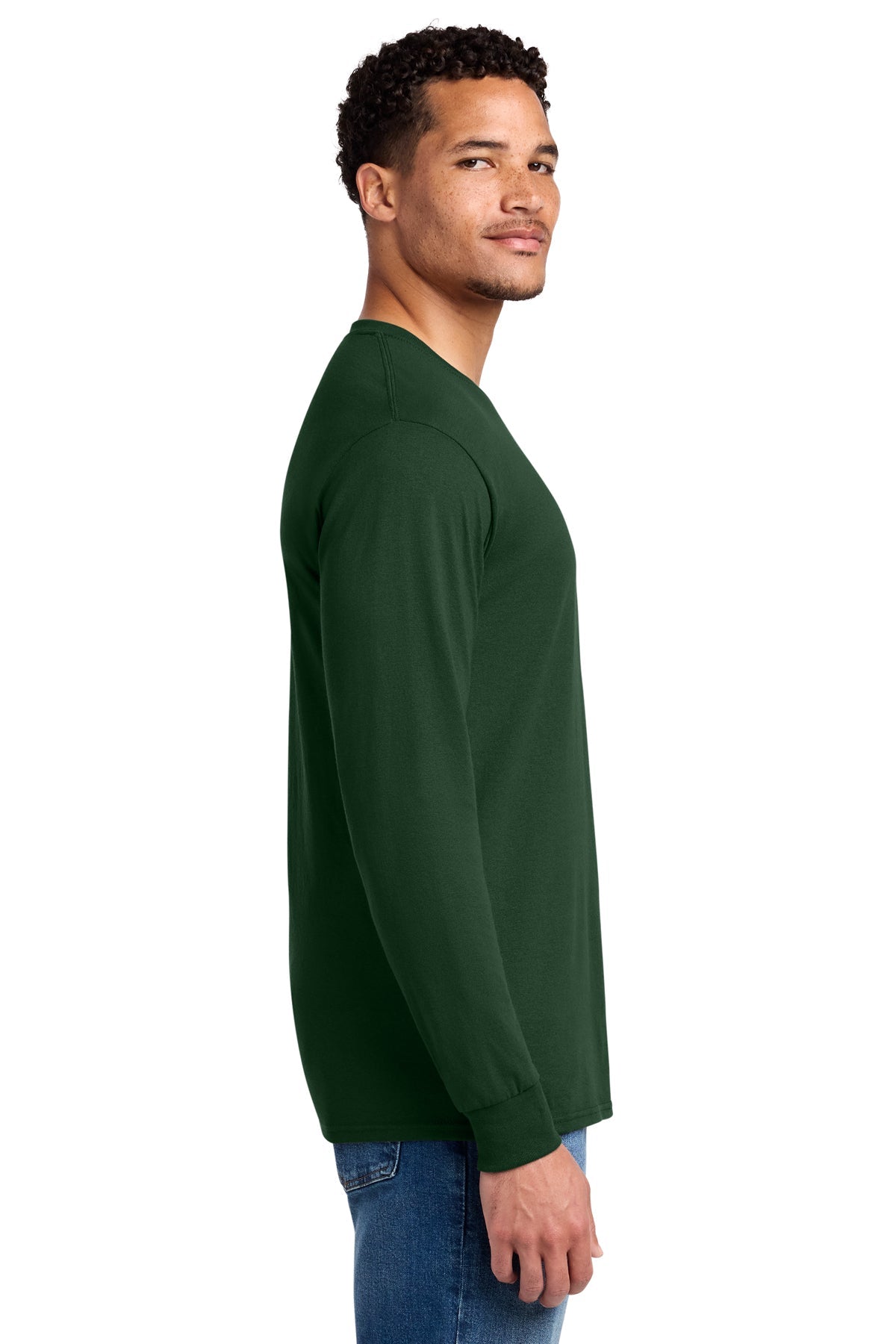 Jerzees Dri-Power 50/50 Cotton/Poly Long Sleeve T-Shirt 29LS Forest Green