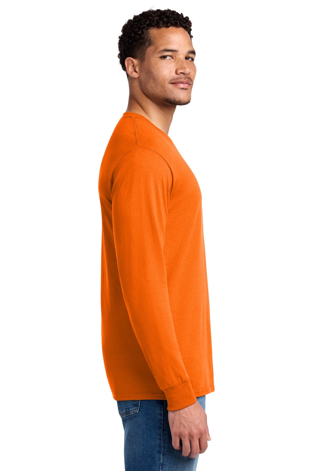 Jerzees Dri-Power 50/50 Cotton/Poly Long Sleeve T-Shirt 29LS Safety Orange