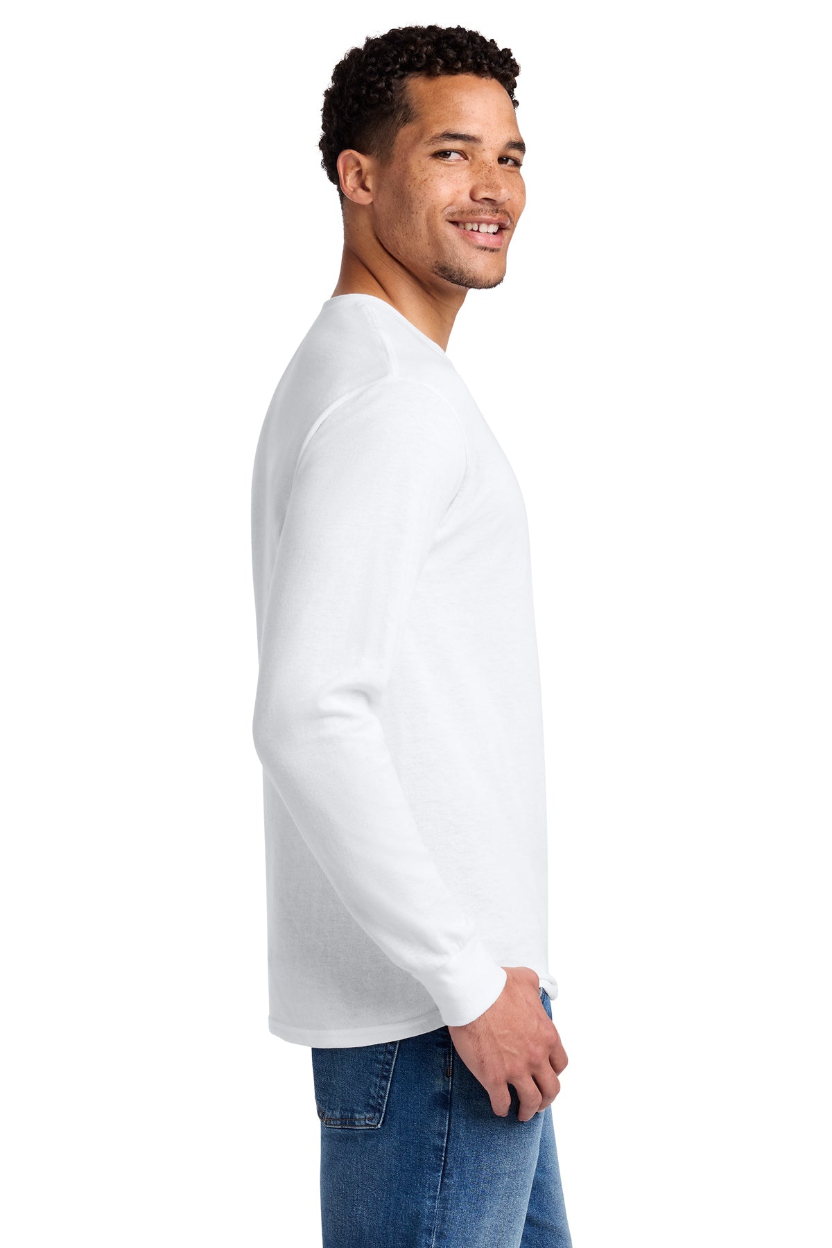 Jerzees Dri-Power 50/50 Cotton/Poly Long Sleeve T-Shirt 29LS White