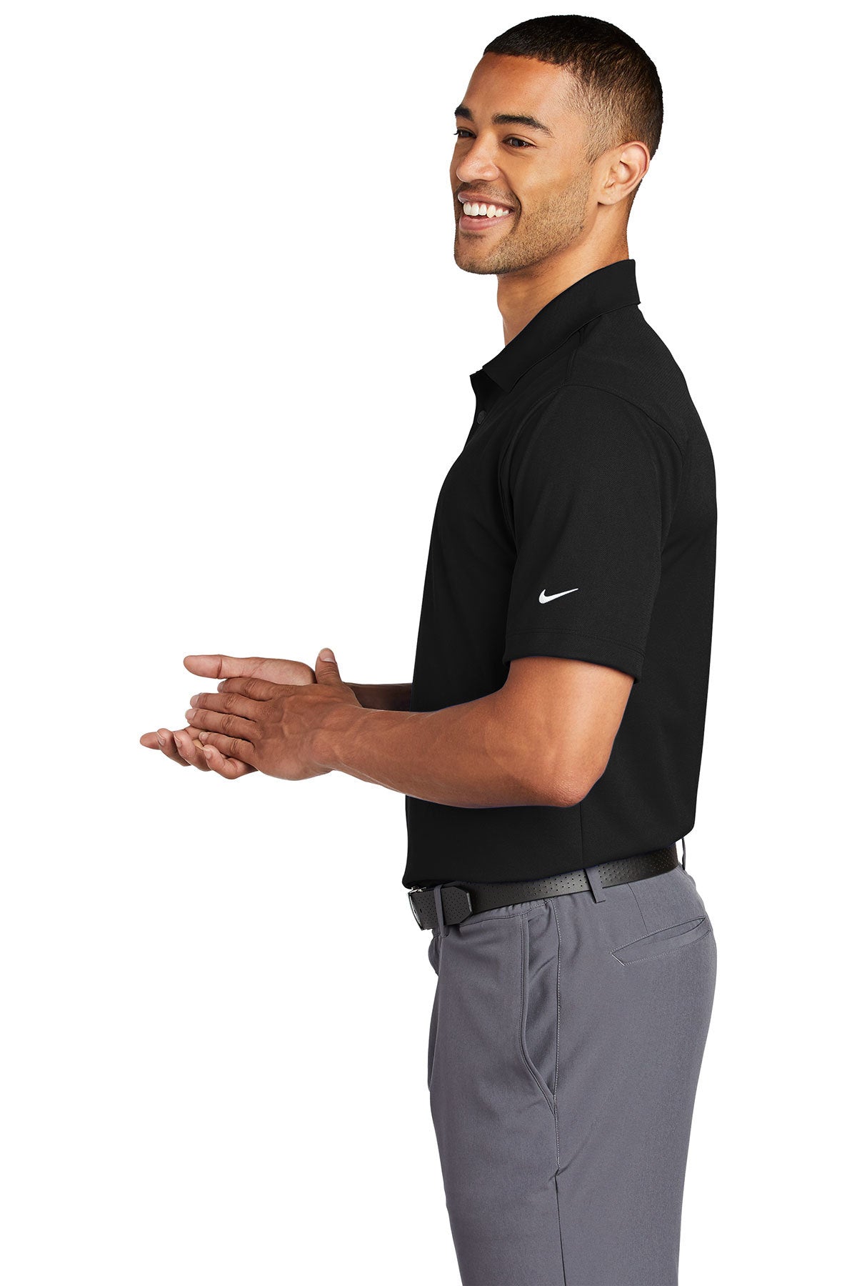 Nike Tech Basic Dri-FIT Custom Polos, Black [Soundhound AI]