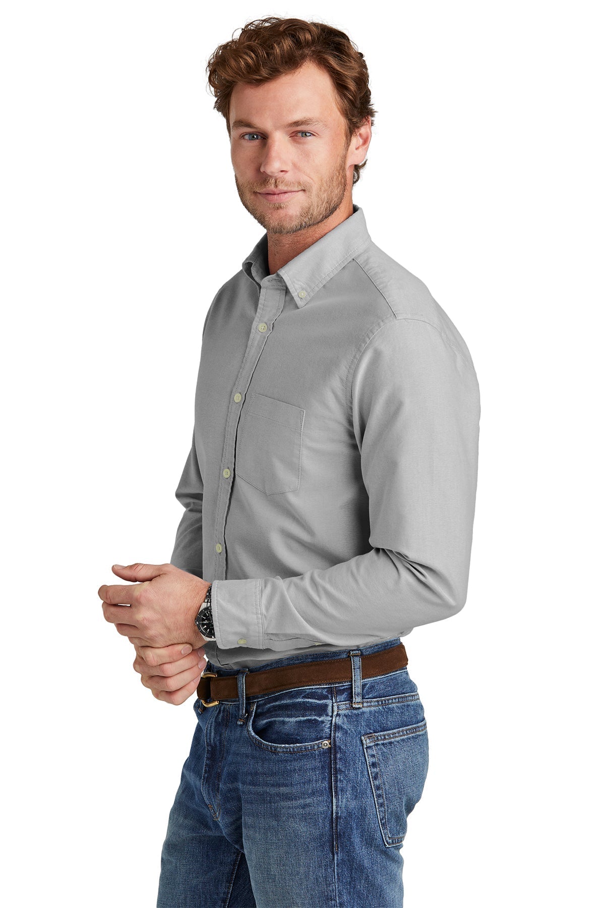 Brooks Brothers Casual Oxford Cloth Shirt, Windsor Grey [Glazing Solutions]