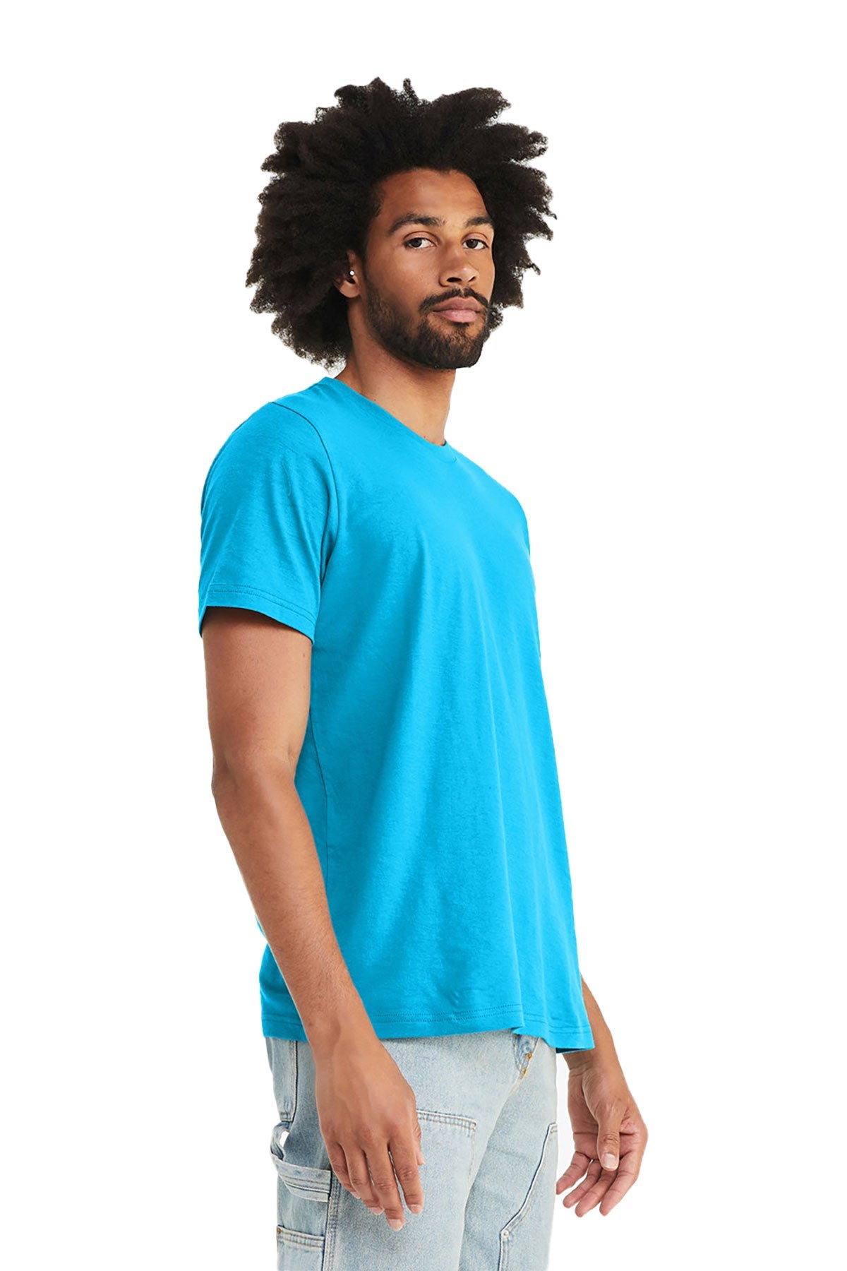 Bella Canvas Unisex Heather Custom T-Shirts, Neon Blue