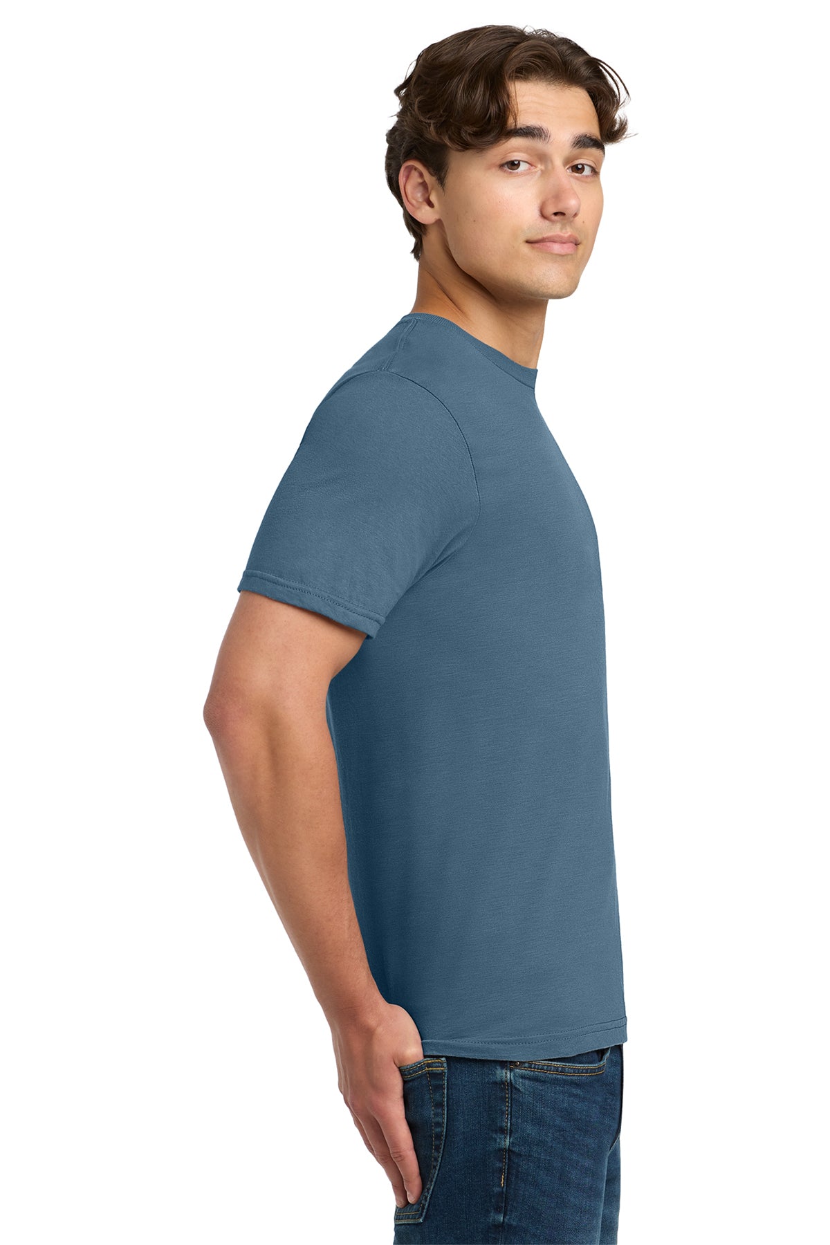 gildan softstyle t shirt 64000 indigo blue