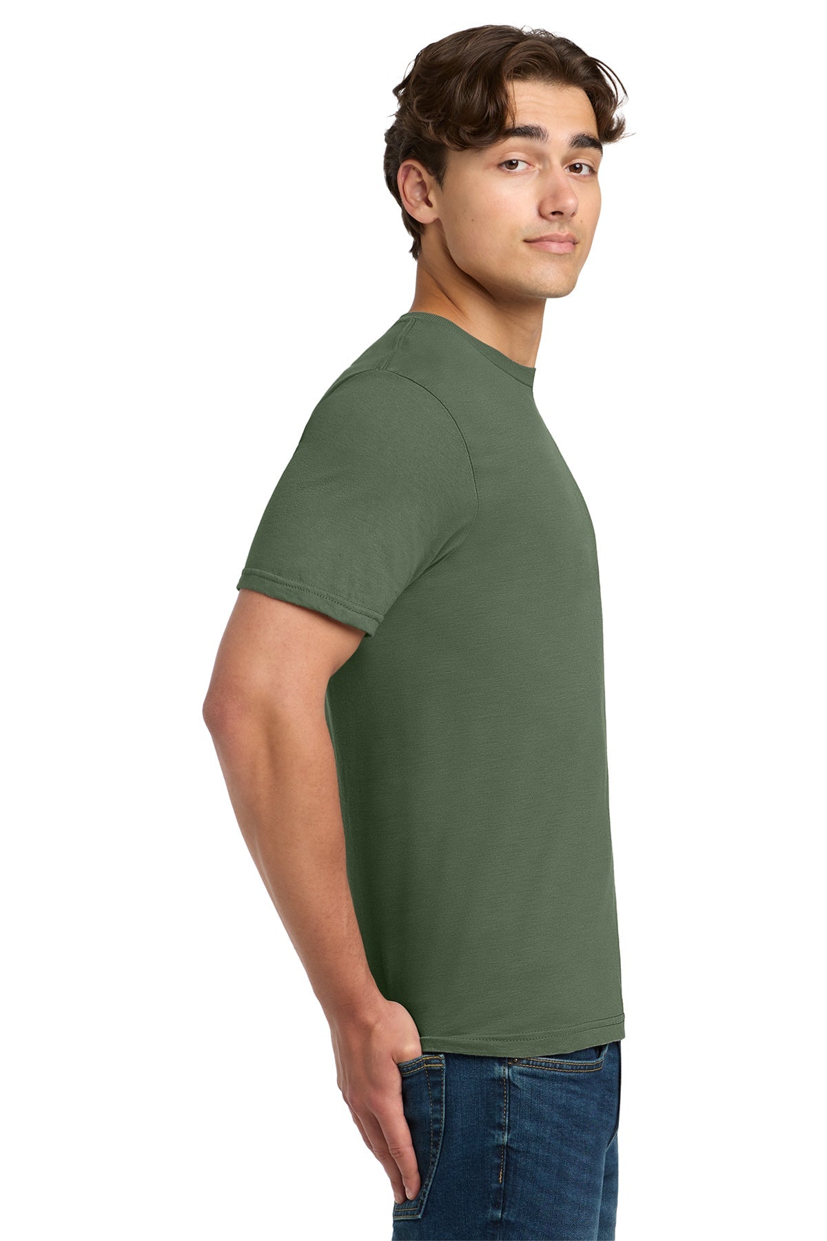gildan softstyle t shirt 64000 military green