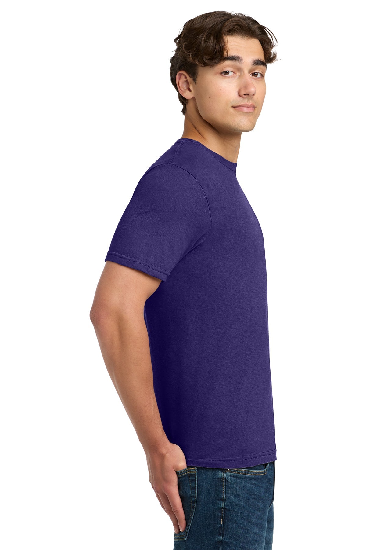 gildan softstyle t shirt 64000 purple