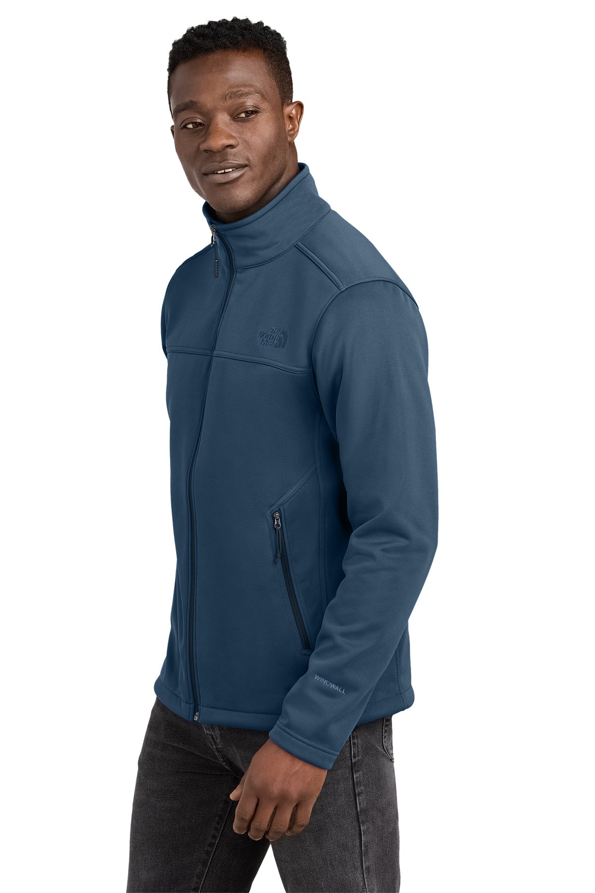 The North Face Ridgewall Soft Shell Custom Jackets, Shady Blue