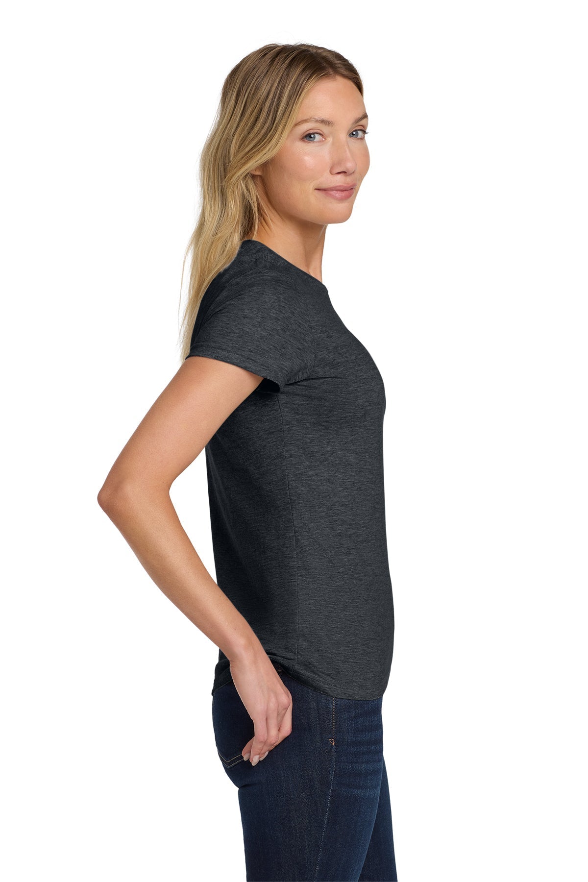 Gildan Softstyle Ladies T Shirt Dark Heather [Milford Mining Company Utah]