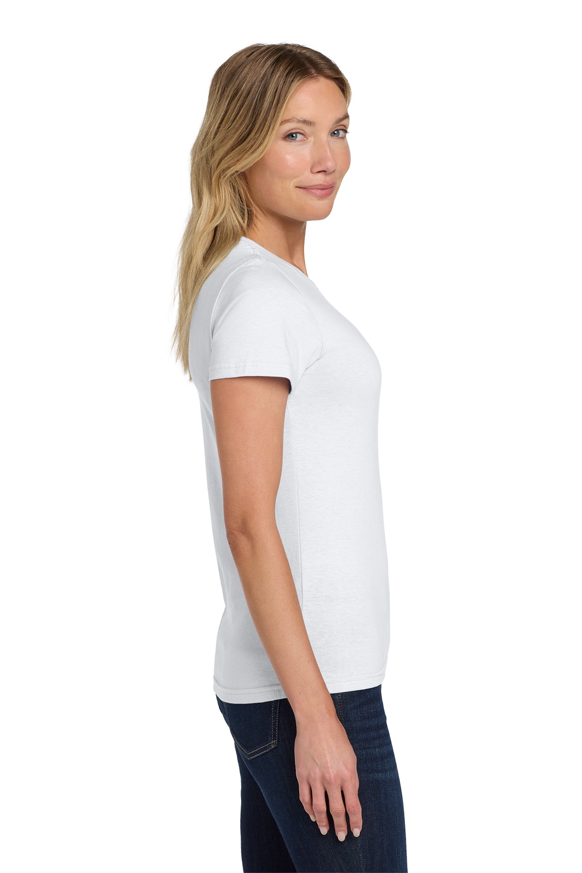 gildan softstyle ladies t shirt 64000l white