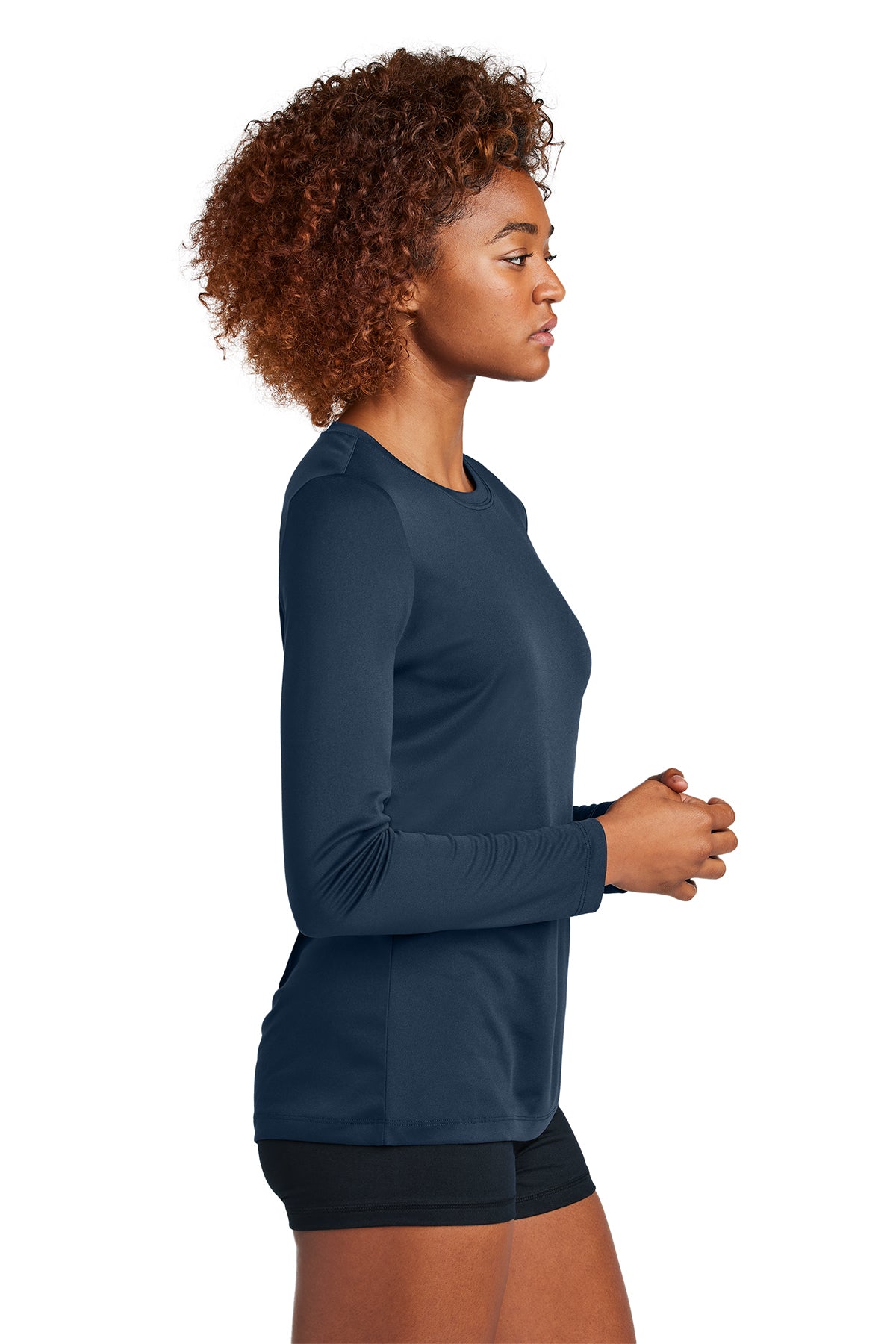 Sport-Tek Women's Posi-UV Pro Custom Long Sleeve Tee's, True Navy [NARENCO]