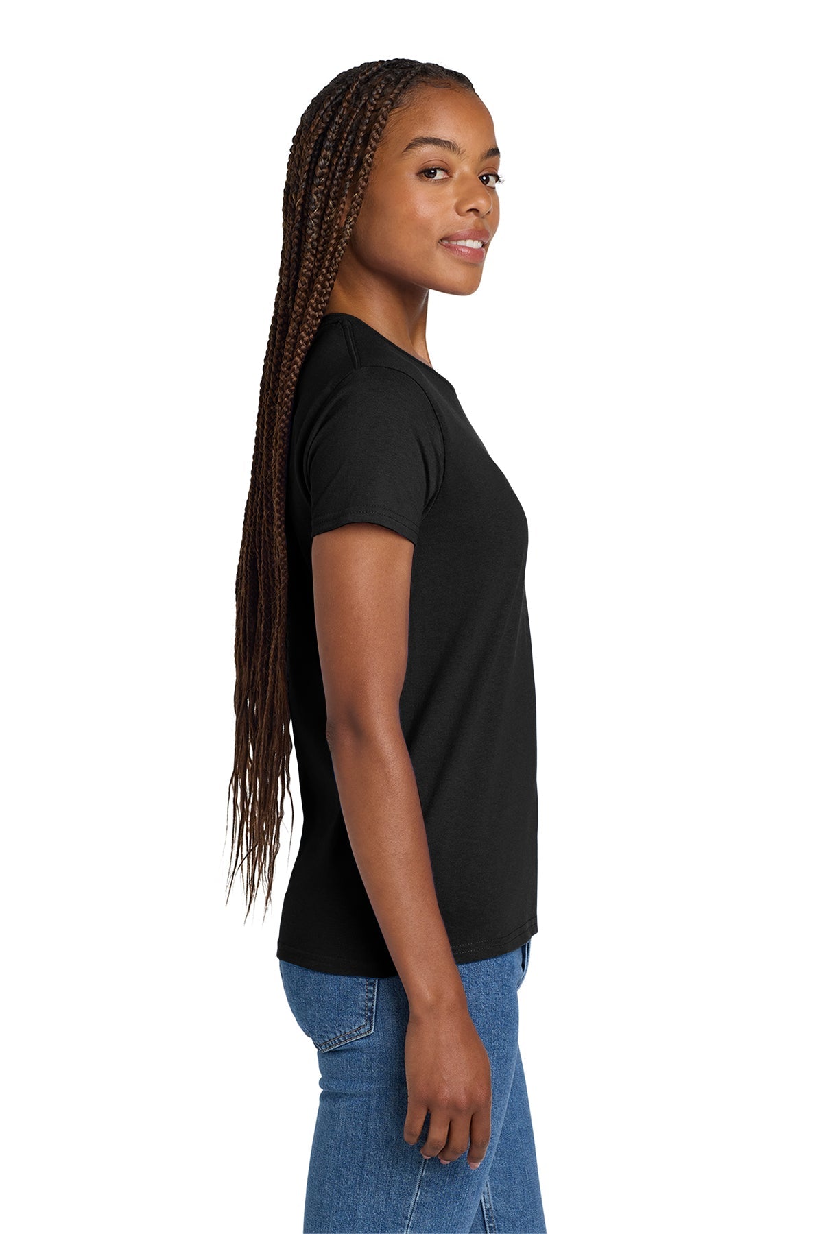 gildan ladies ultra cotton t shirt 2000l black