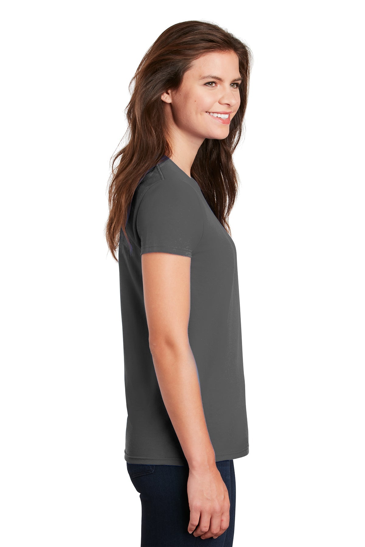 gildan ladies ultra cotton t shirt 2000l charcoal