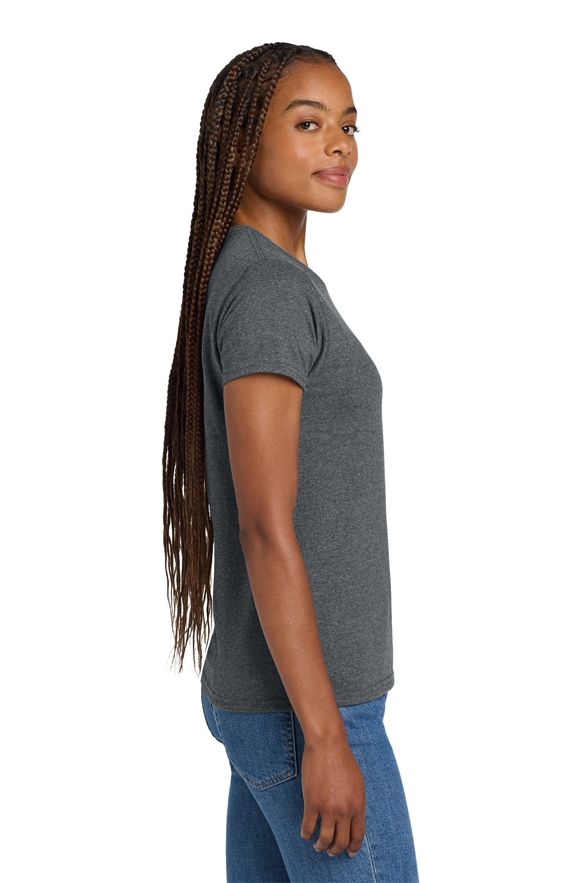 gildan ladies ultra cotton t shirt 2000l dark heather