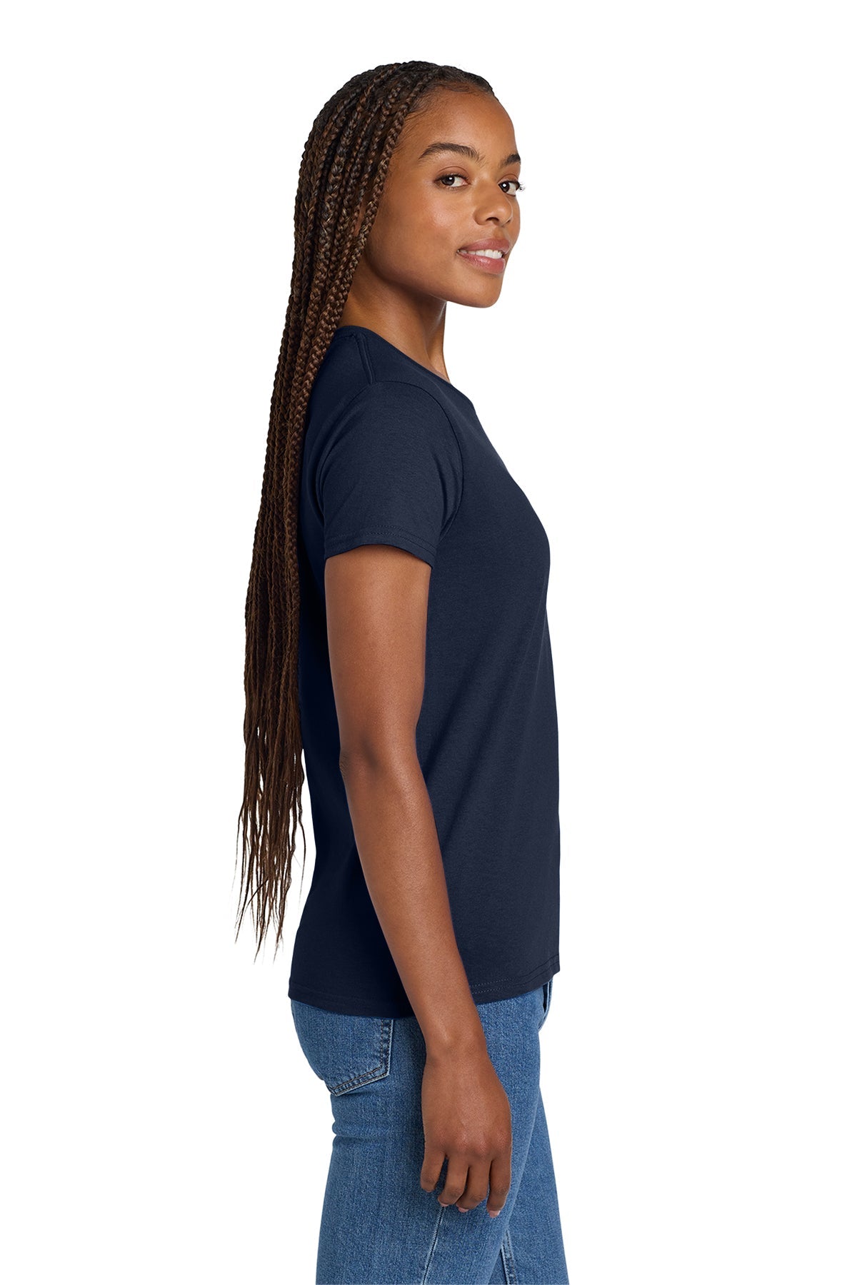 gildan ladies ultra cotton t shirt 2000l navy