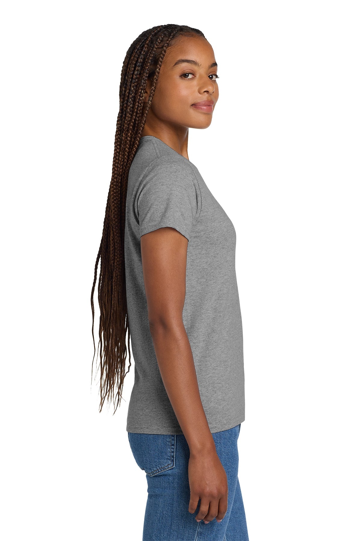 gildan ladies ultra cotton t shirt 2000l sport grey