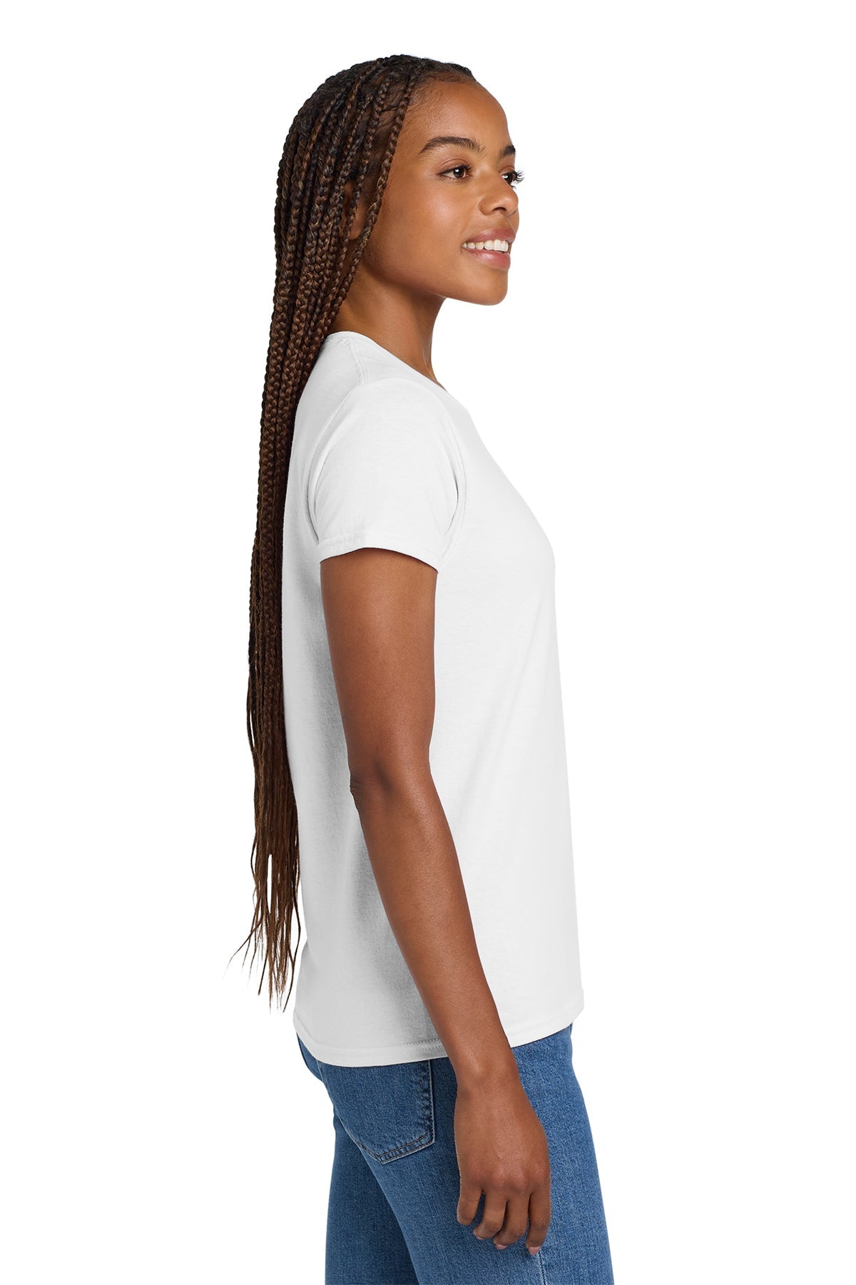 gildan ladies ultra cotton t shirt 2000l white