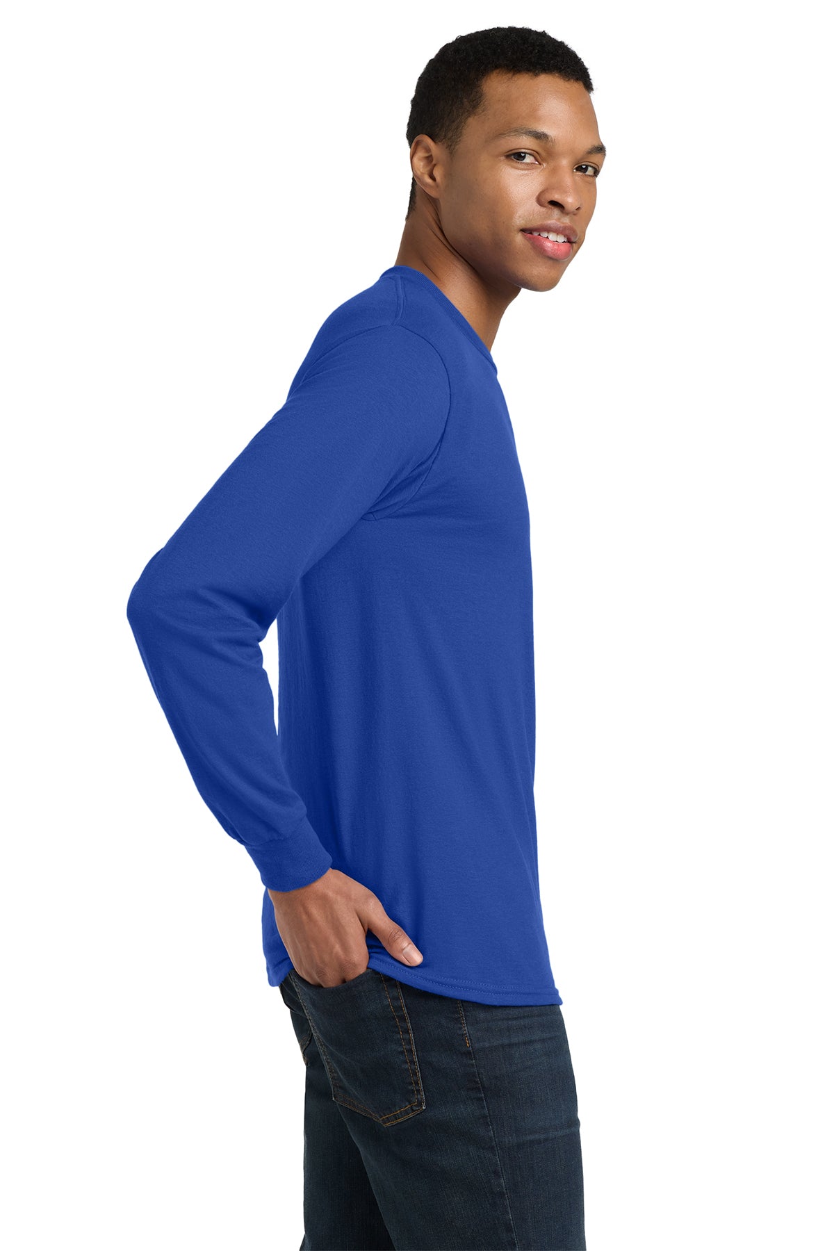 gildan dryblend cotton poly long sleeve t shirt 8400 royal