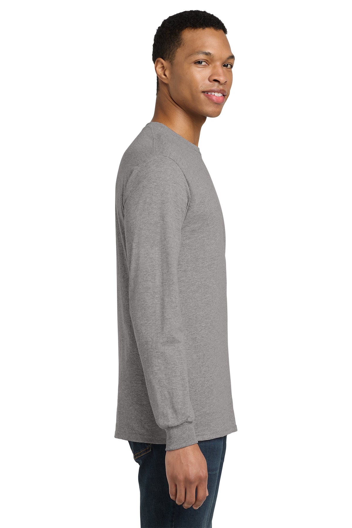 Gildan Dryblend Cotton Poly Long Sleeve T Shirt Sport Grey [Black's Valley AG]