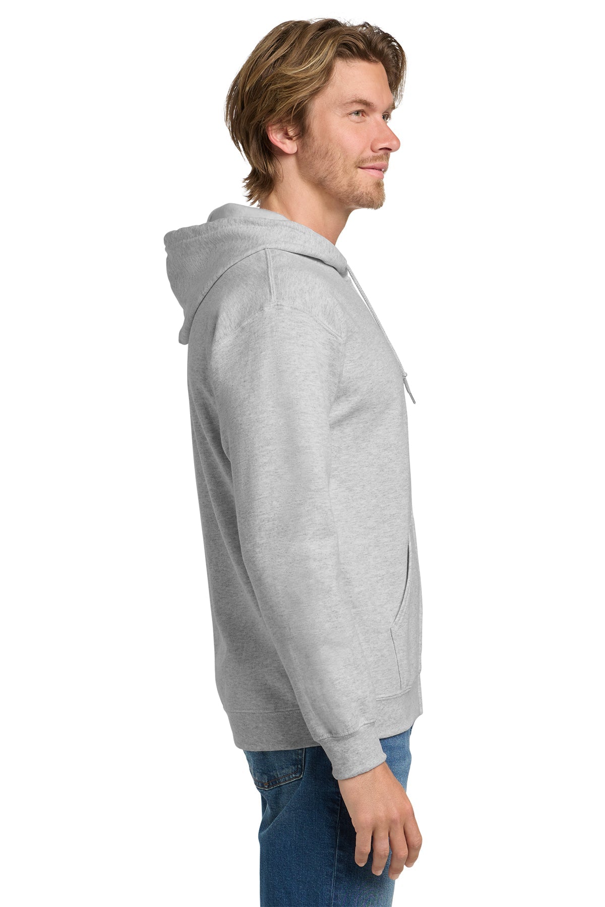 Gildan Heavy Blend Full Zip Hooded Sweatshirt Ash Grey